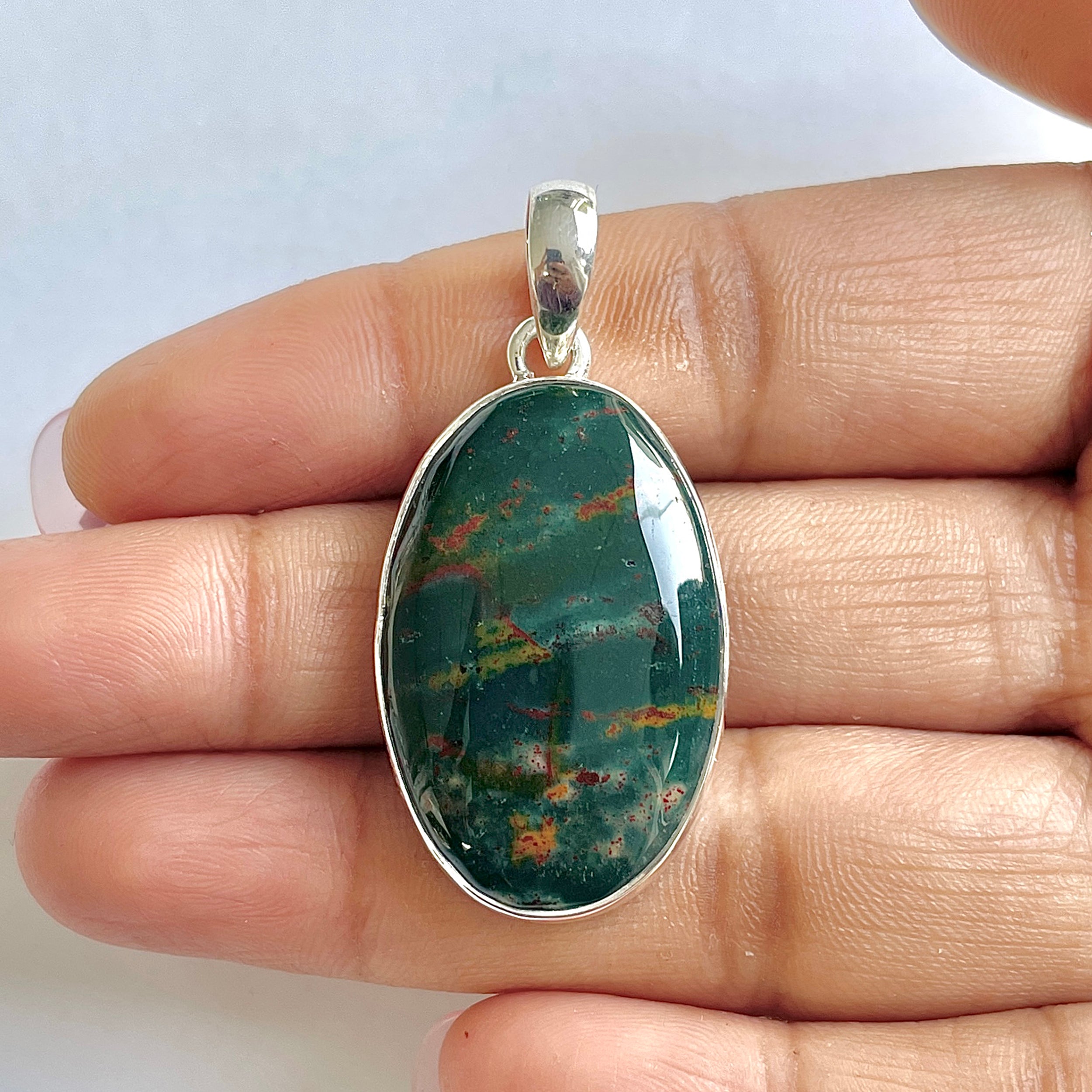 Blood stone Pendant-(BDS-1-43)