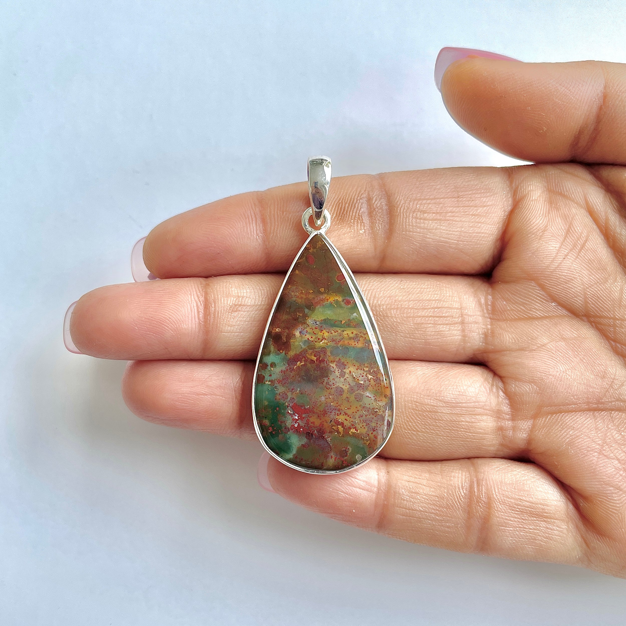 Blood stone Pendant-(BDS-1-44)