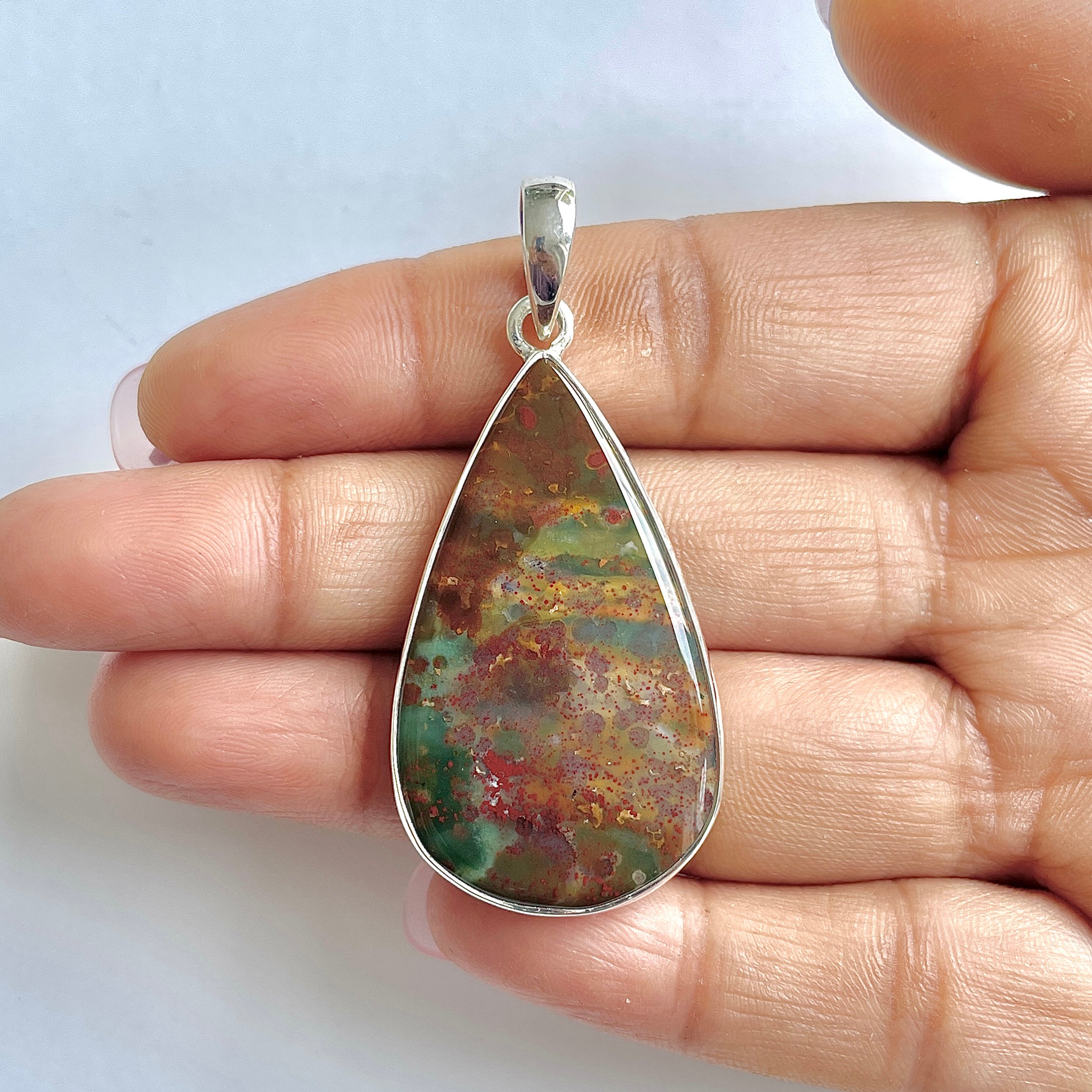 Blood stone Pendant-(BDS-1-44)