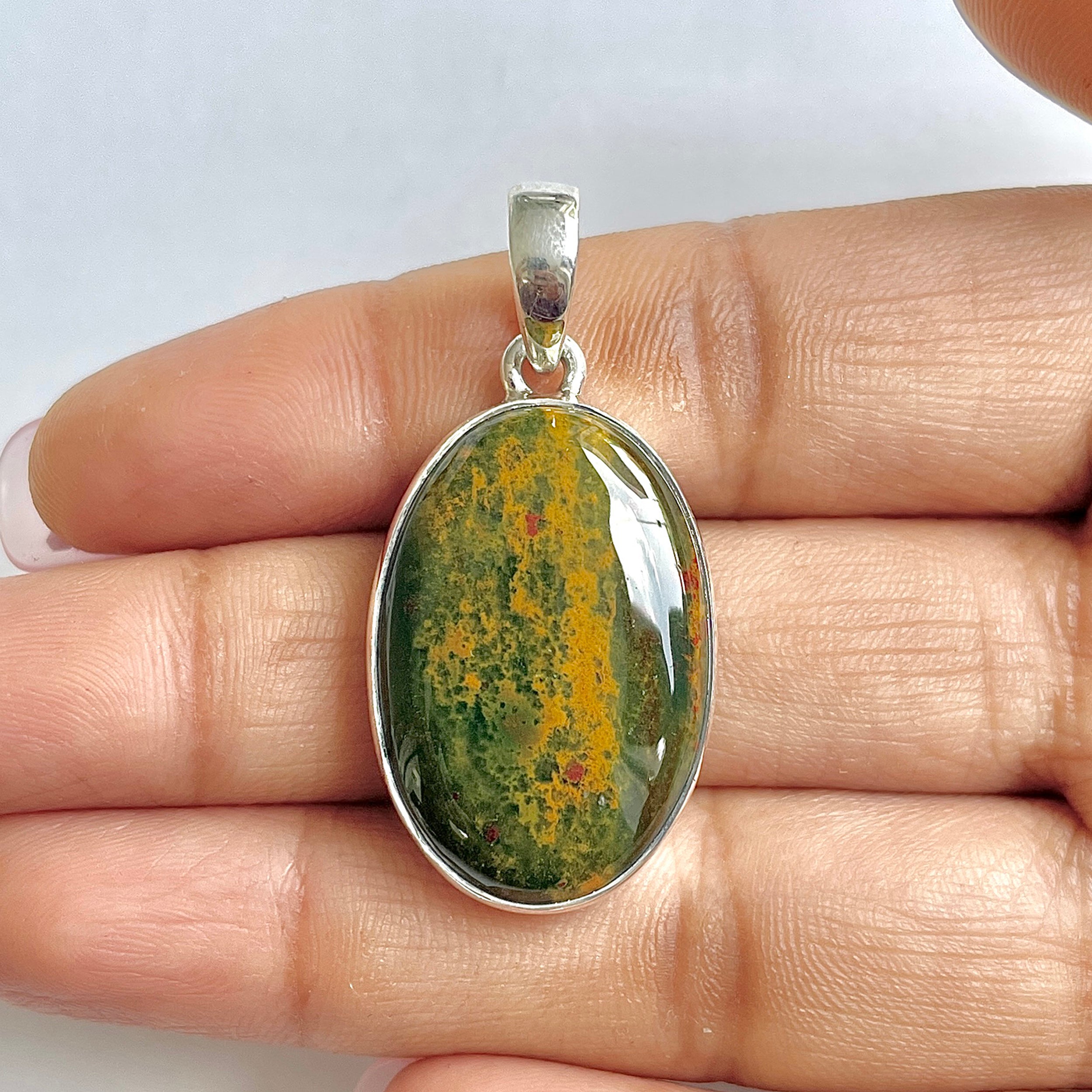 Blood stone Pendant-(BDS-1-46)