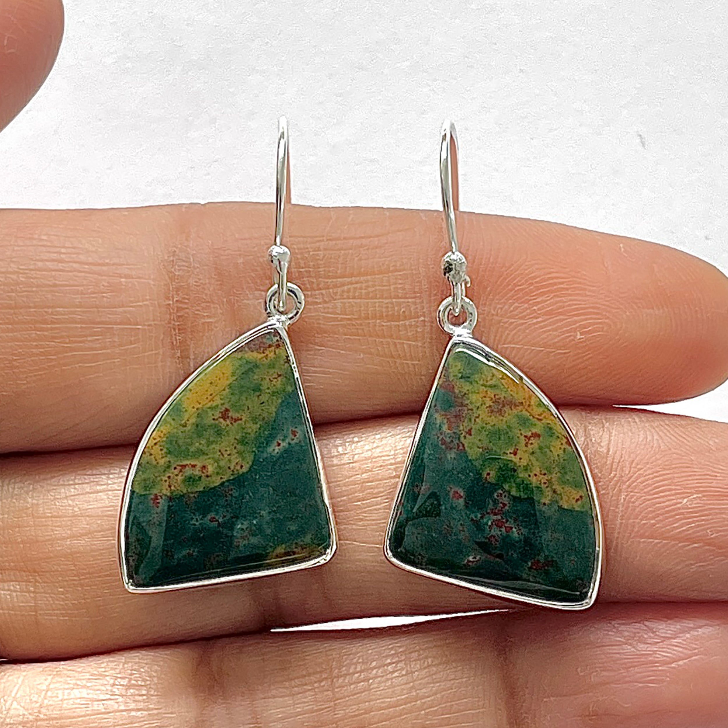 Blood Stone Earring-(BDS-3-18)