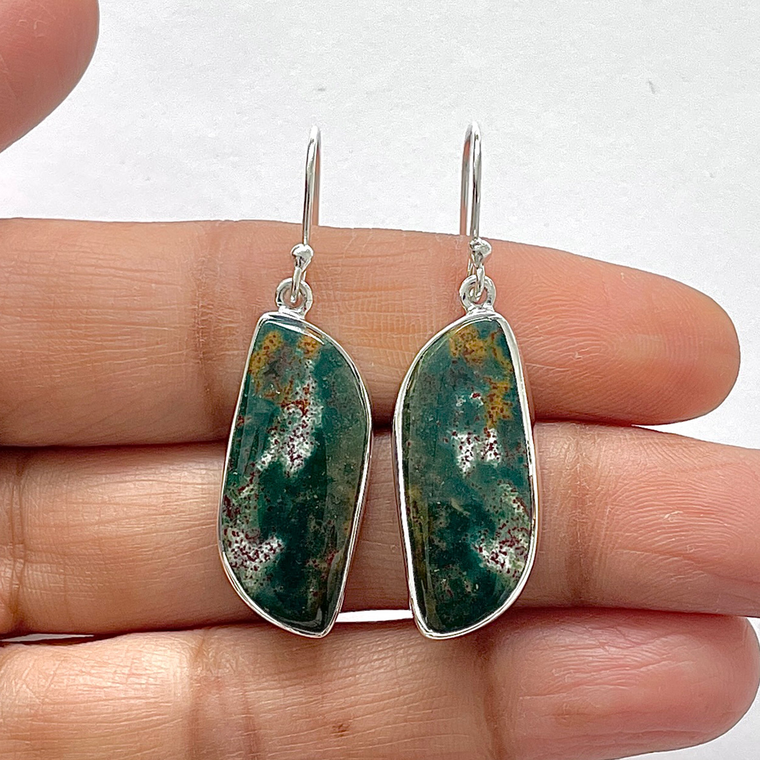 Blood Stone Earring-(BDS-3-3)
