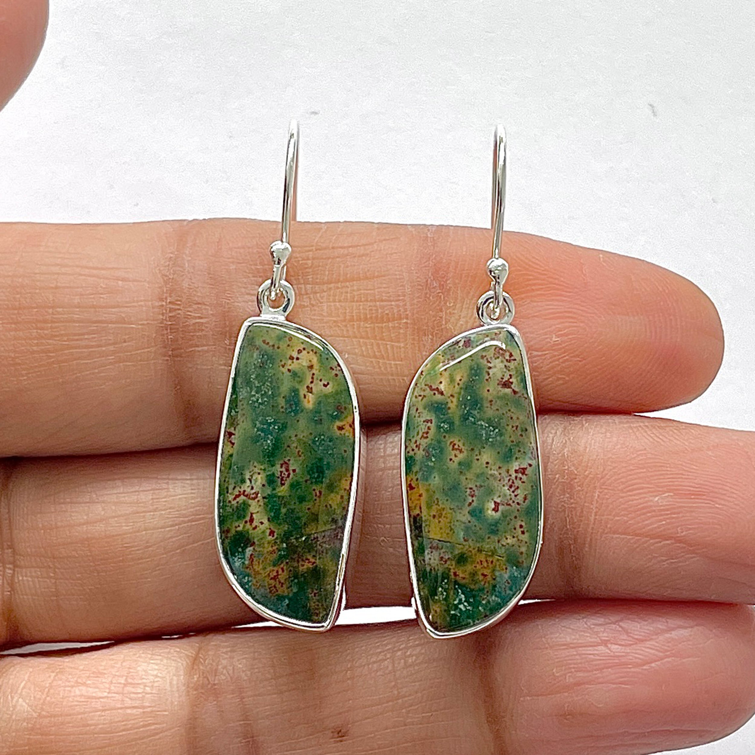 Blood Stone Earring-(BDS-3-4)