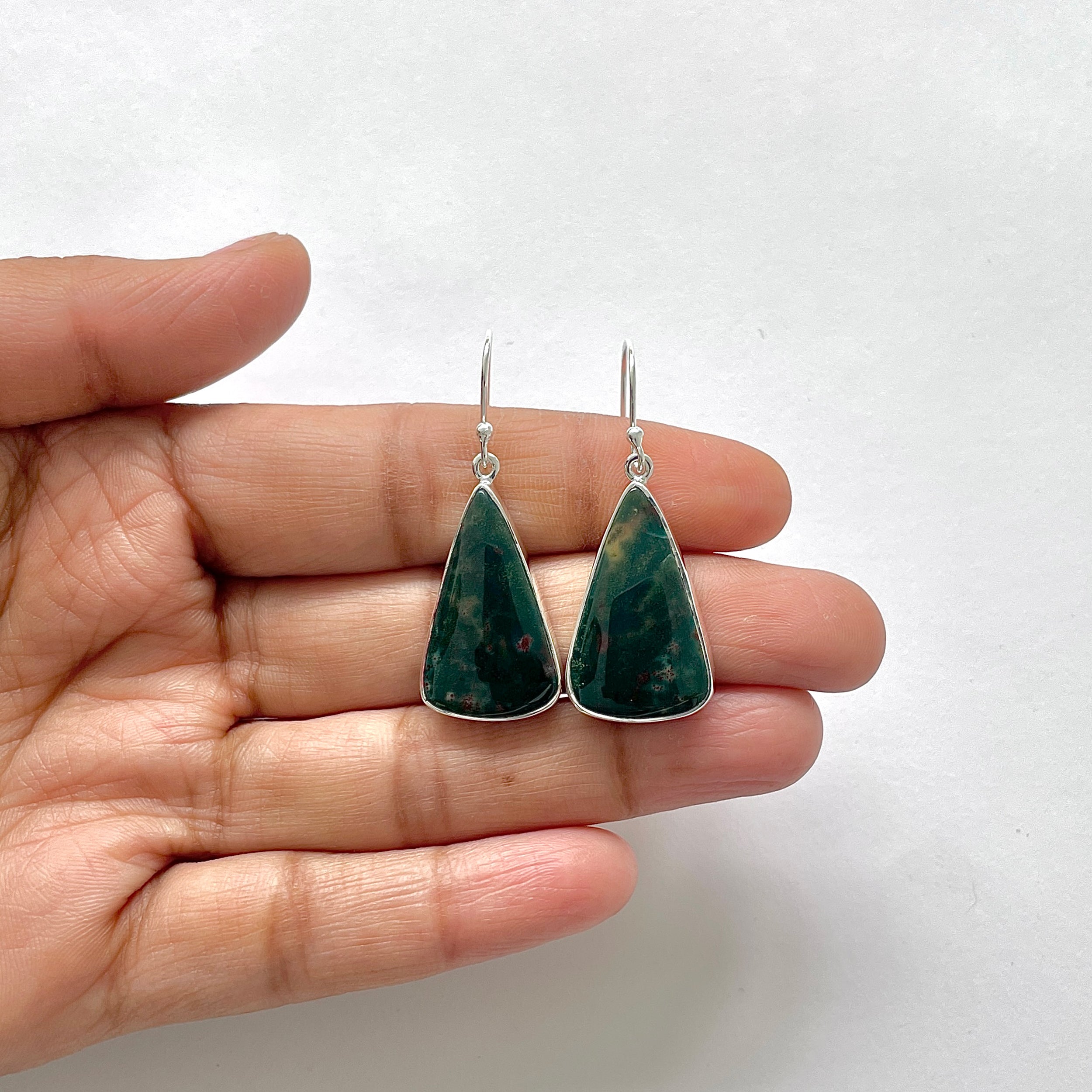 Blood Stone Earring-(BDS-3-6)