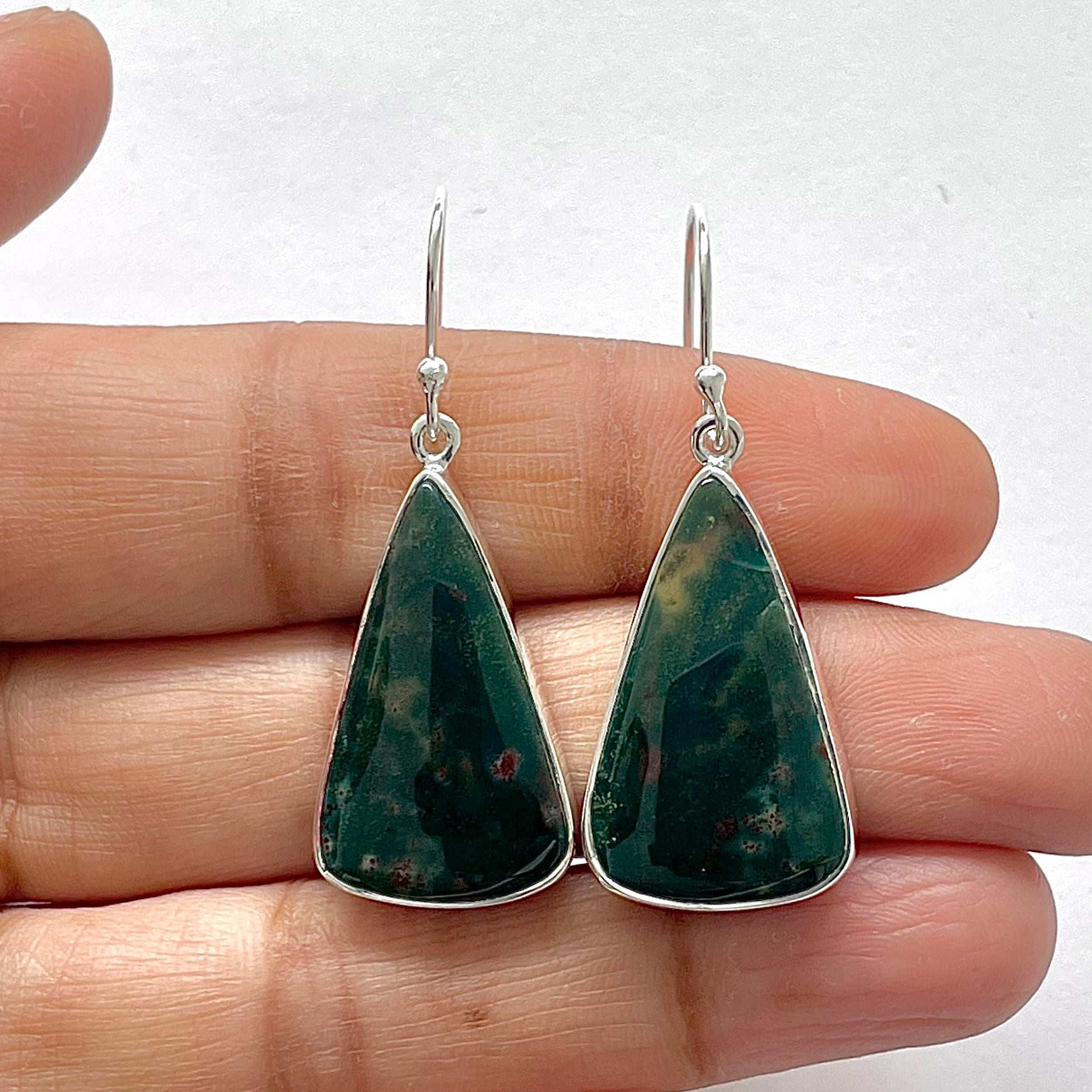 Blood Stone Earring-(BDS-3-6)