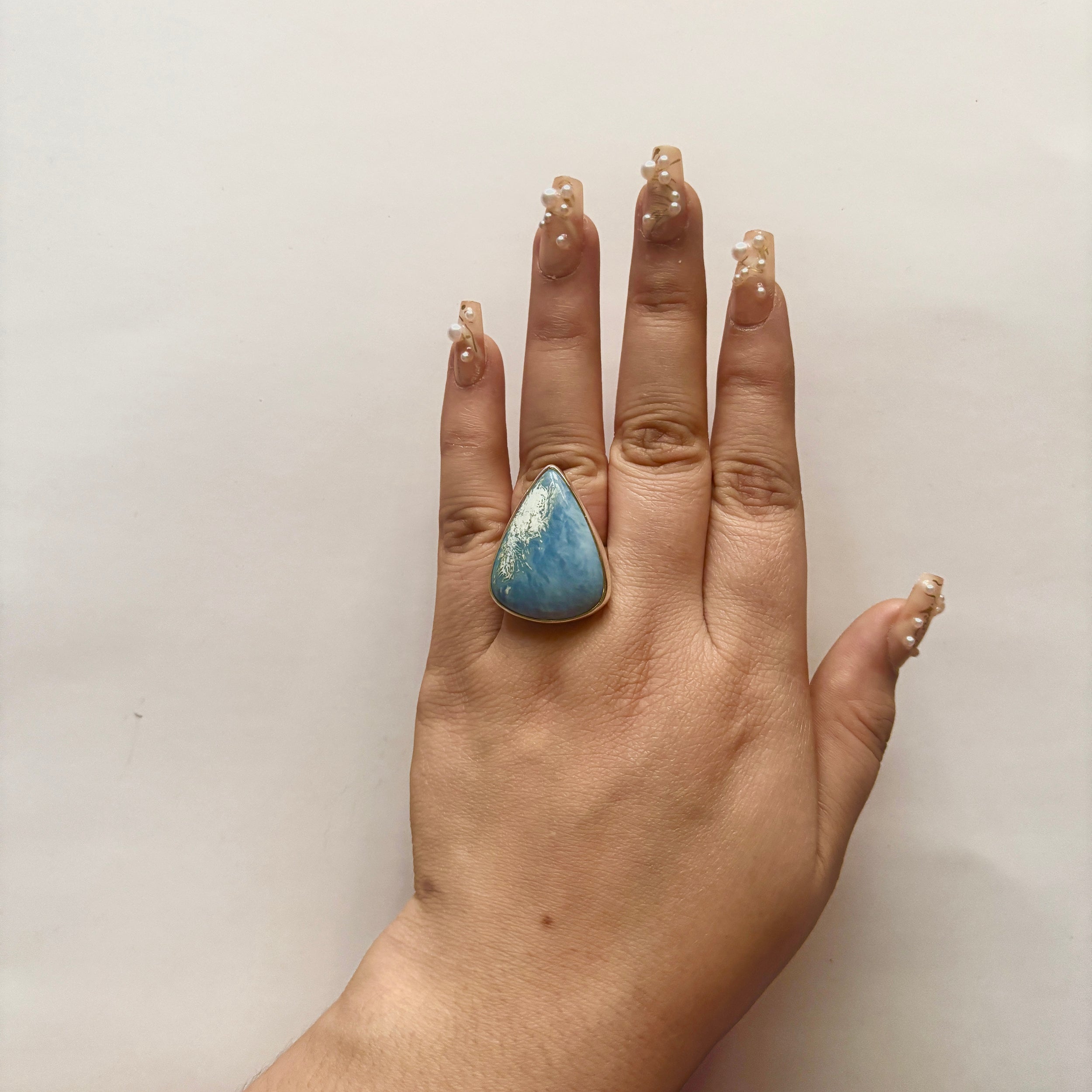 Blue Opal Ring-(BLO-2-1)