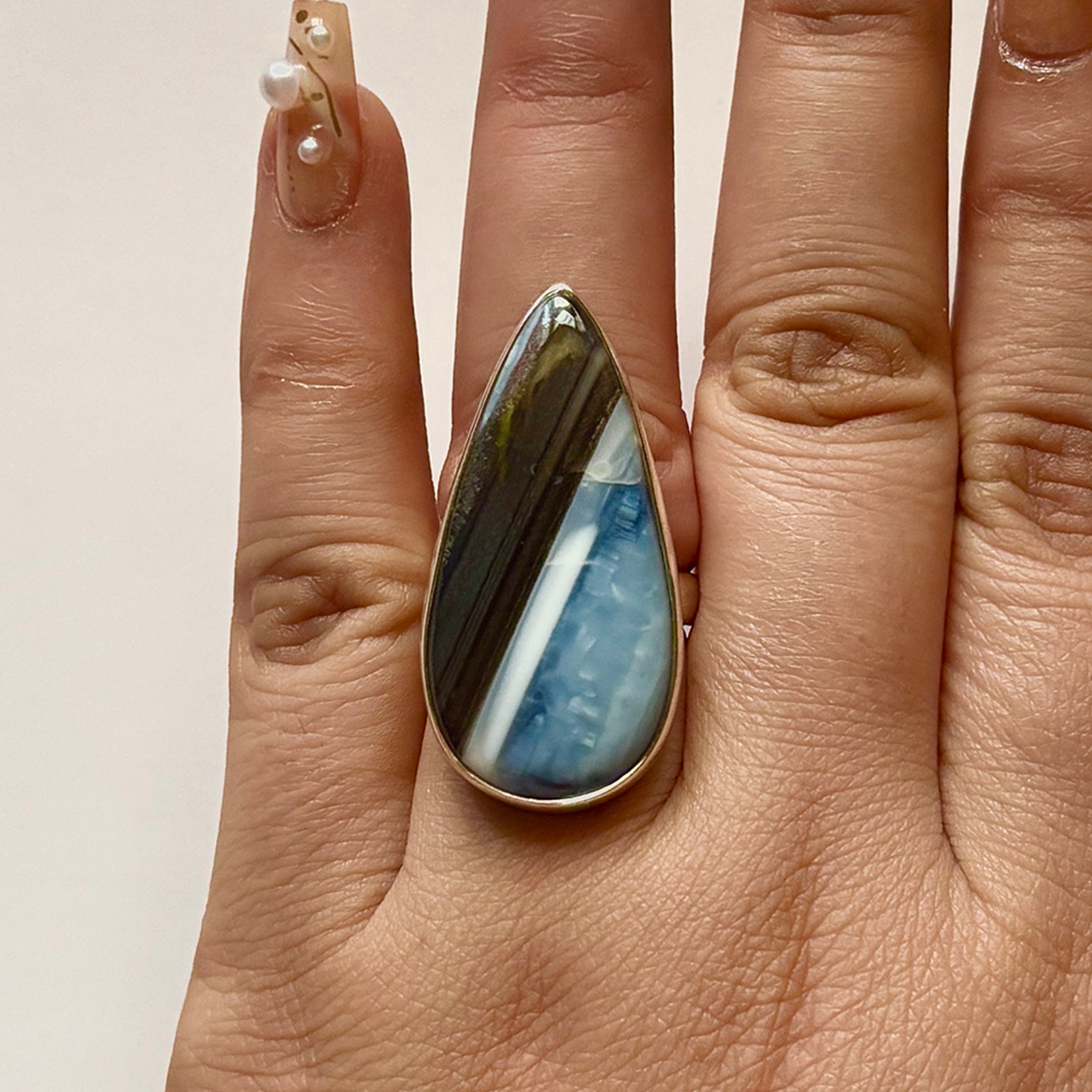 Blue Opal Ring-(BLO-2-11)