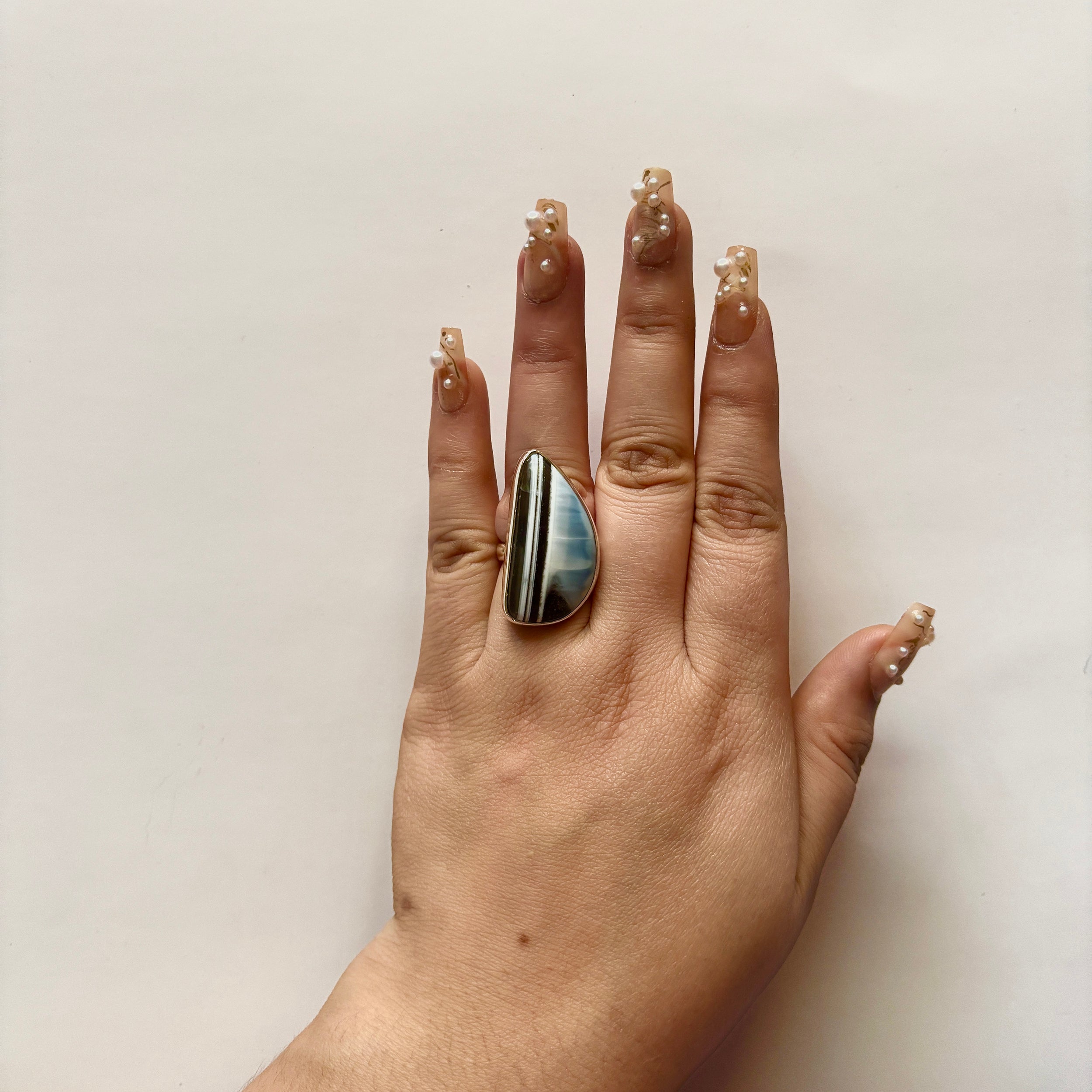 Blue Opal Ring-(BLO-2-12)