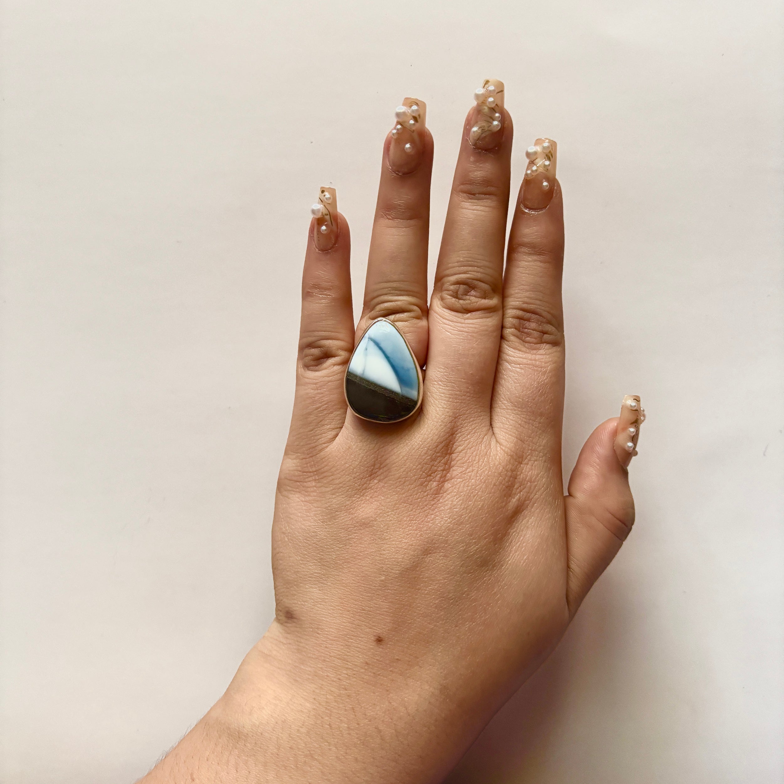 Blue Opal Ring-(BLO-2-6)