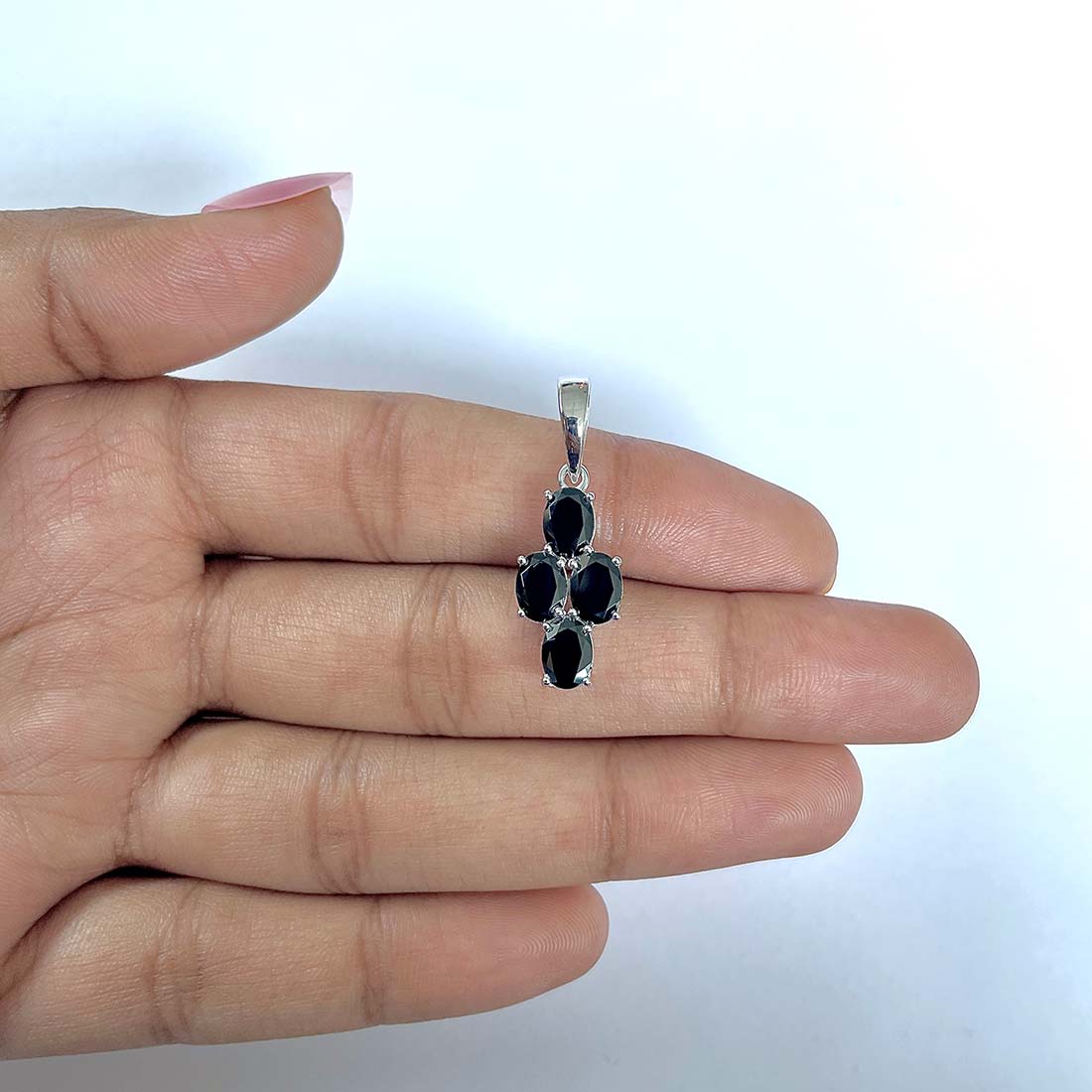 Black Tourmaline Pendant-(BLS-RDP-383)