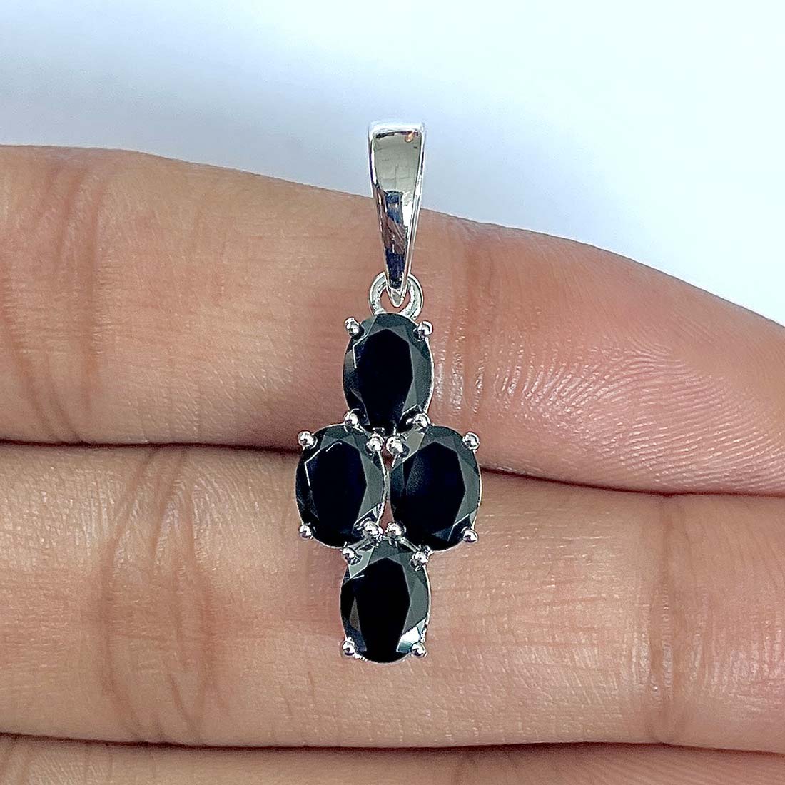 Black Tourmaline Pendant-(BLS-RDP-383)