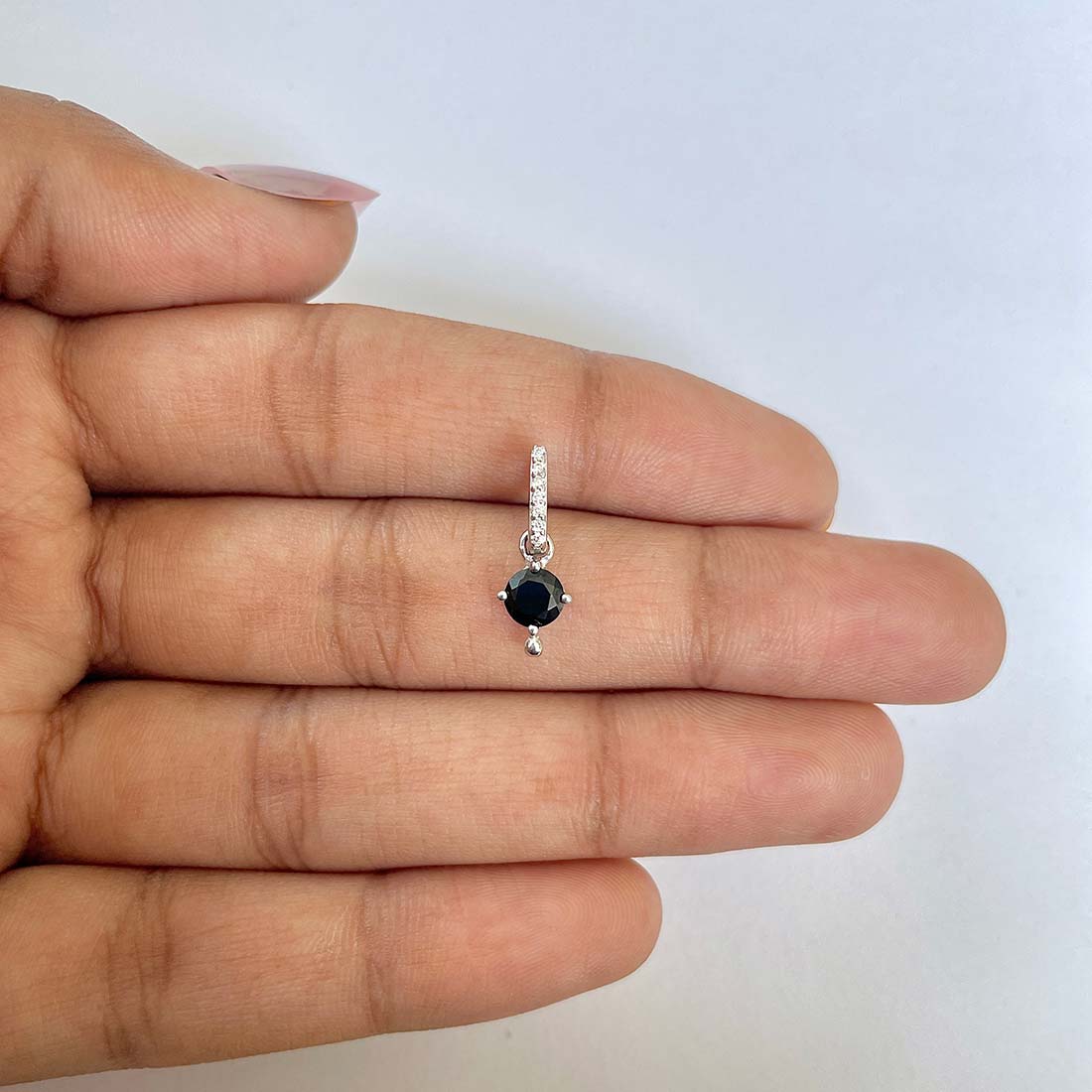 Black Tourmaline Pendant-(BLS-RDP-399)