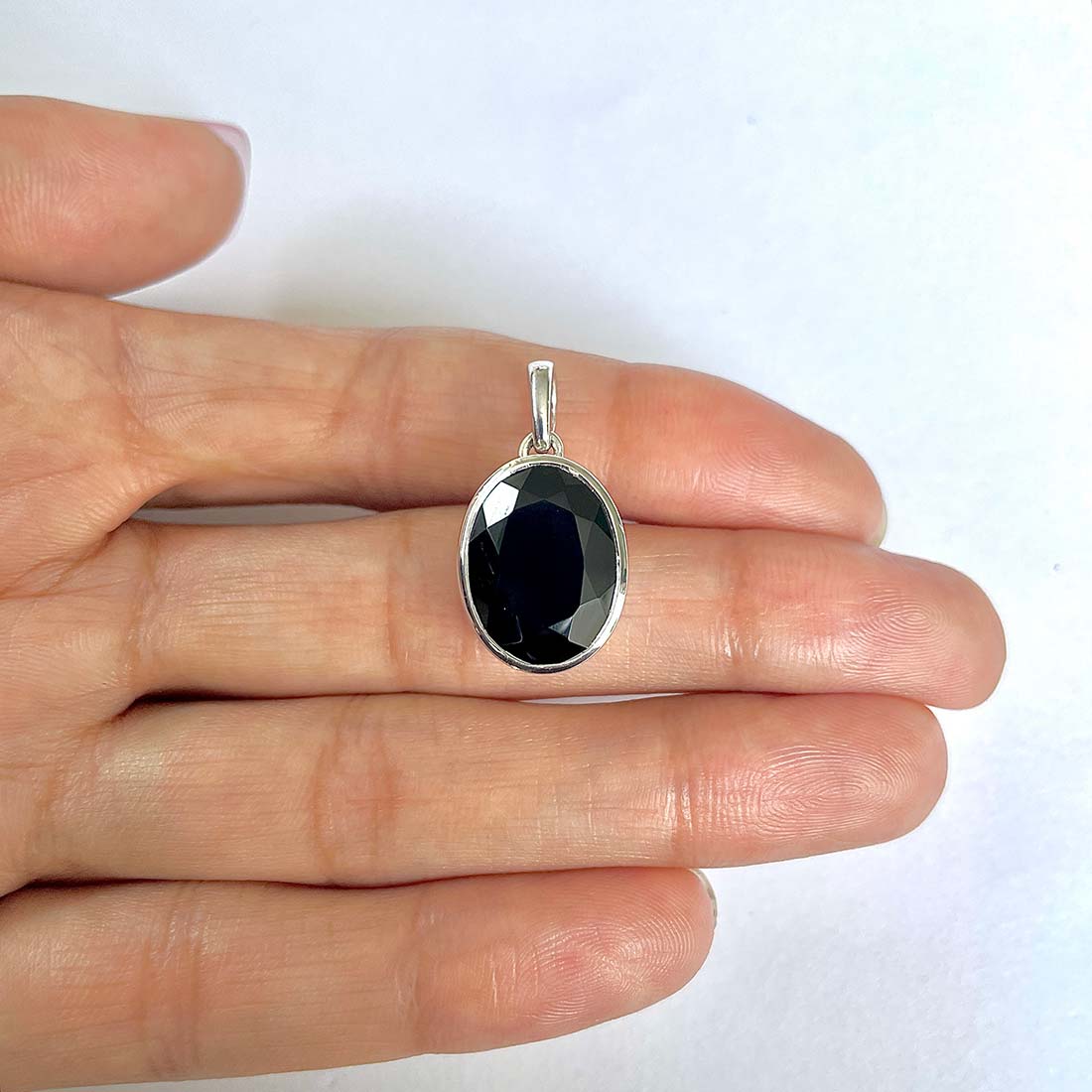 Black Tourmaline Pendant-(BLS-RDP-458)