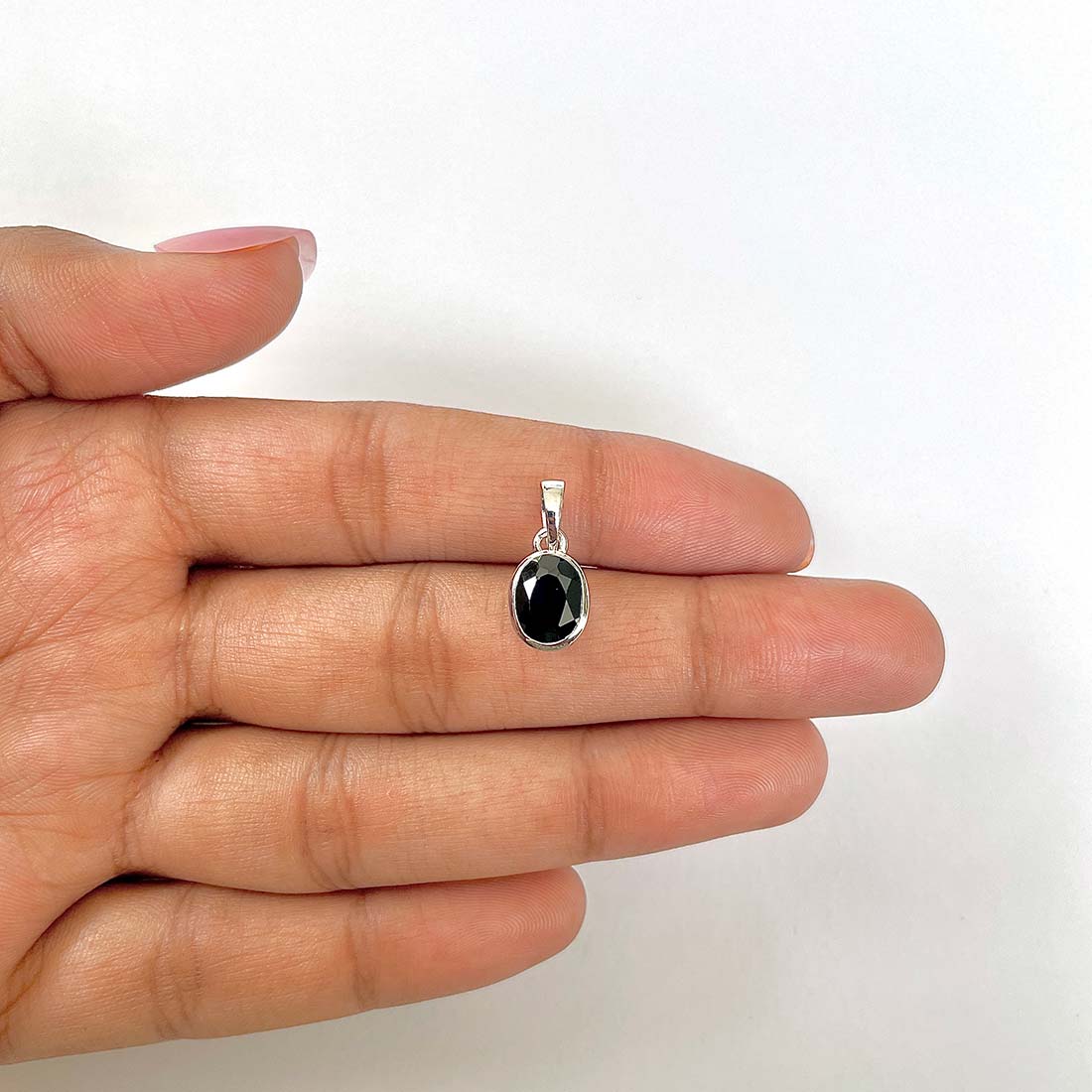 Black Tourmaline Pendant-(BLS-RDP-469)