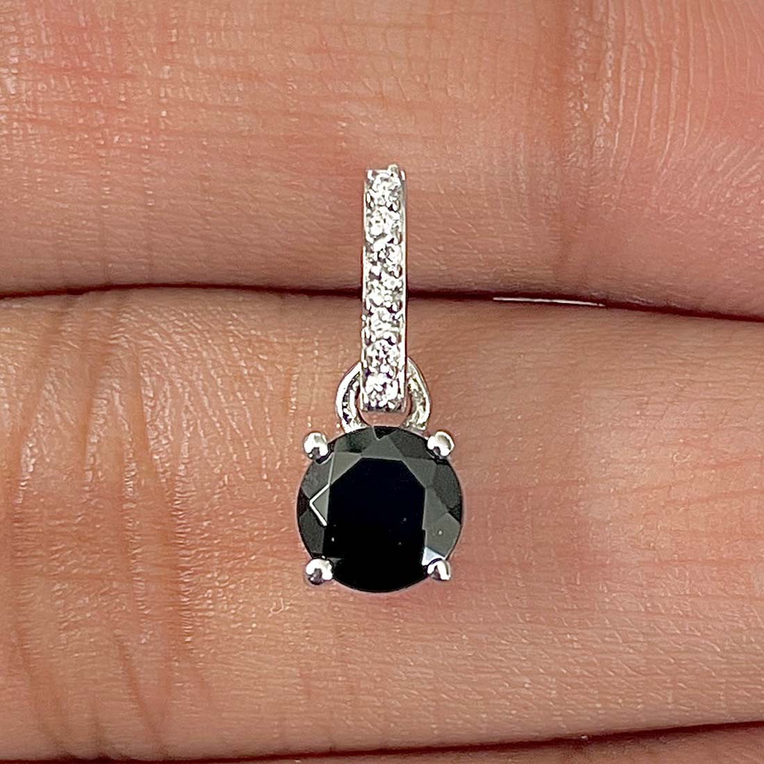 Black Tourmaline Pendant-(BLS-RDP-549)