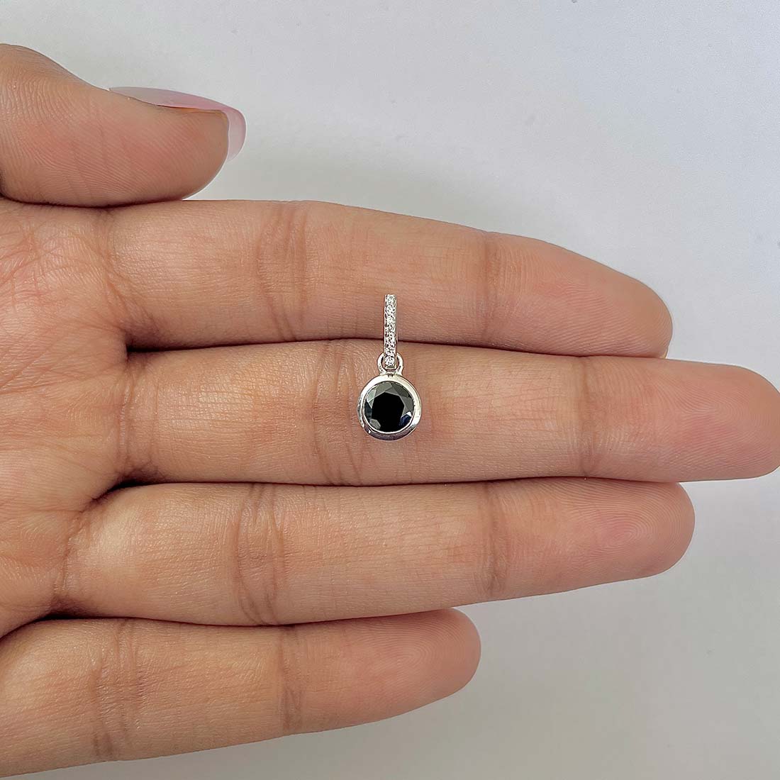 Black Tourmaline Pendant-(BLS-RDP-958)