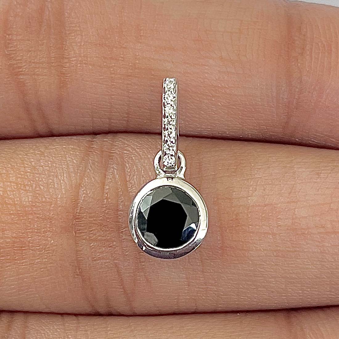 Black Tourmaline Pendant-(BLS-RDP-958)