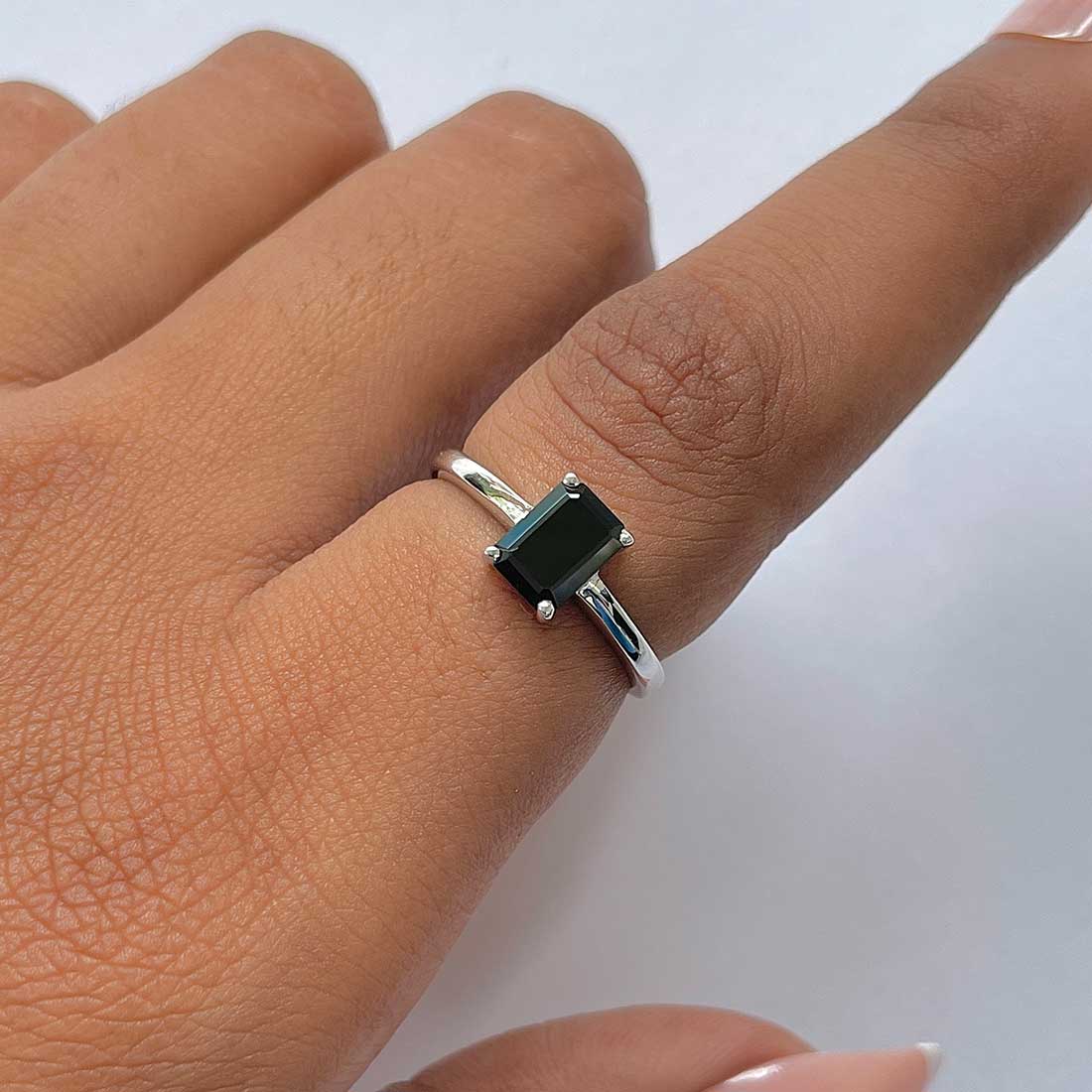 Black Tourmaline Ring-(BLS-RDR-241.)