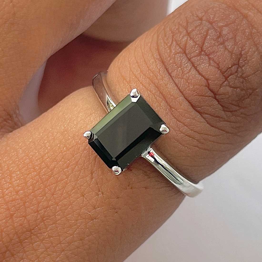 Black Tourmaline Ring-(BLS-RDR-247.)