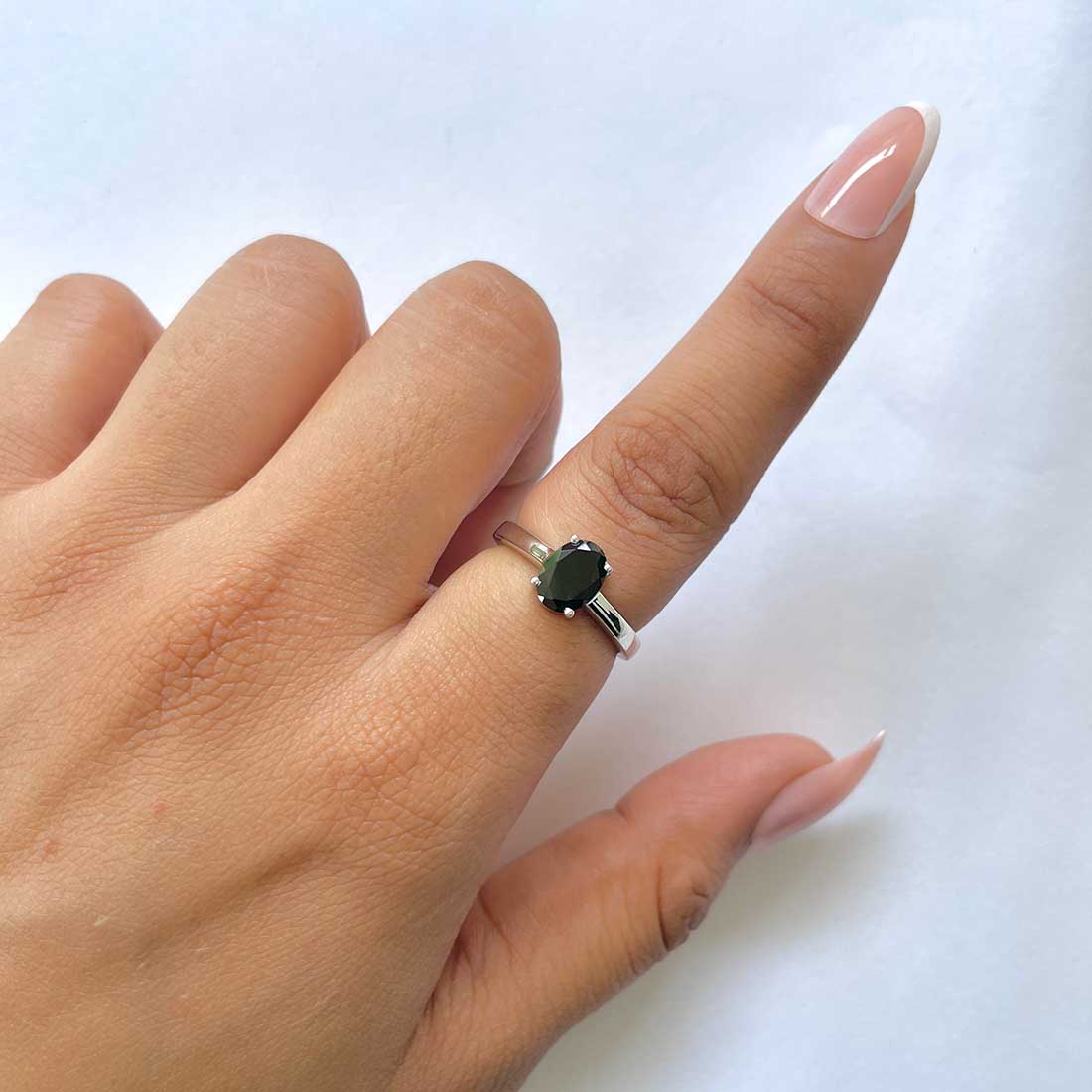 Black Tourmaline Ring-(BLS-RDR-249.)