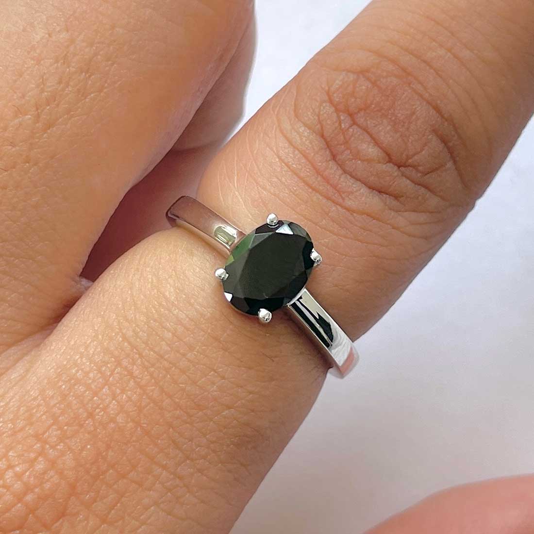 Black Tourmaline Ring-(BLS-RDR-249.)