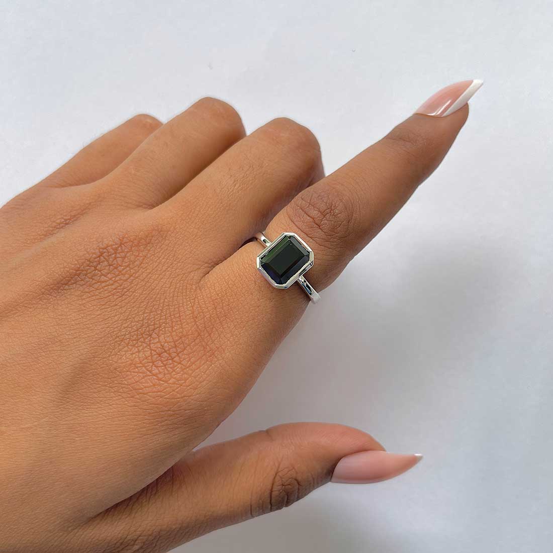 Black Tourmaline Ring-(BLS-RDR-250.)