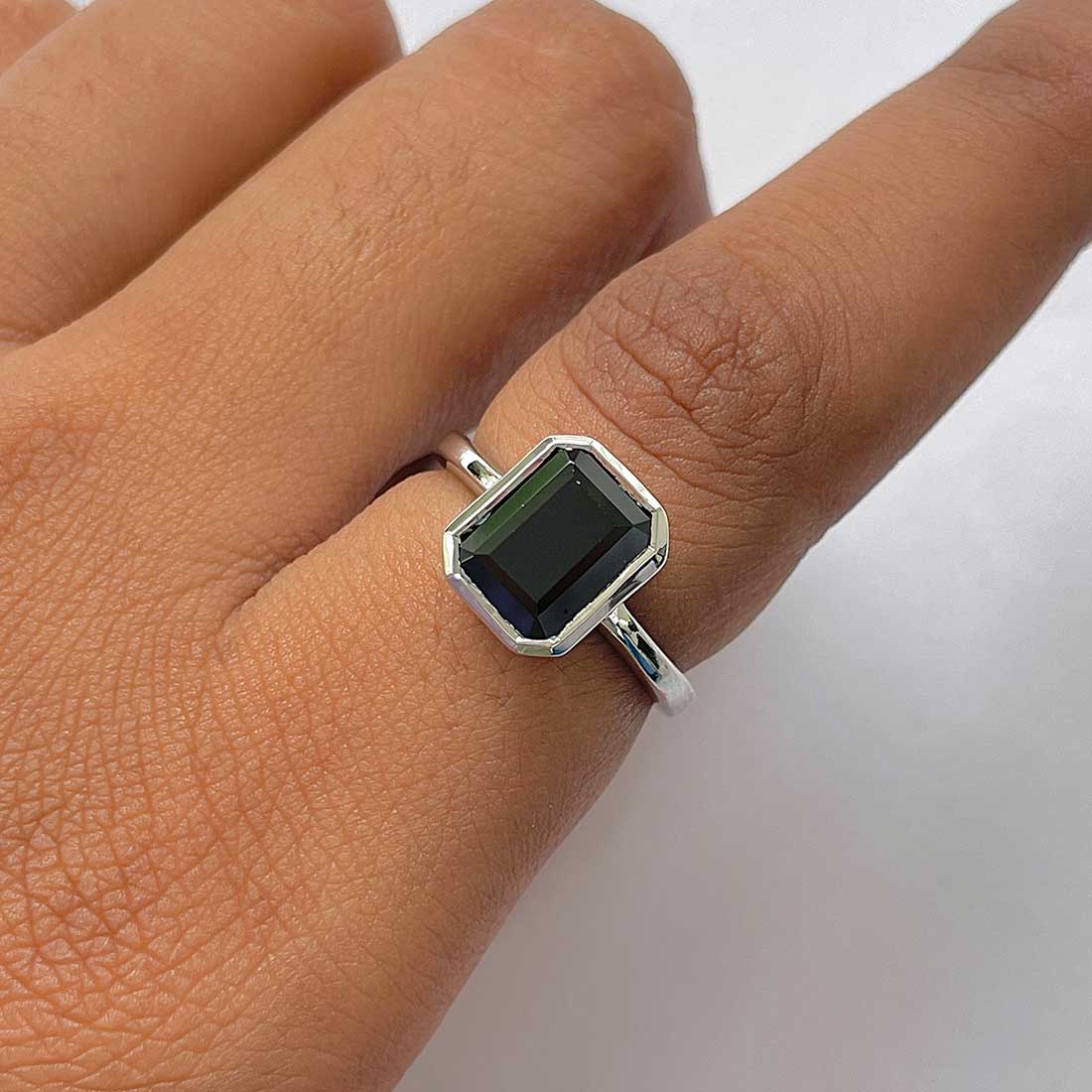 Black Tourmaline Ring-(BLS-RDR-250.)