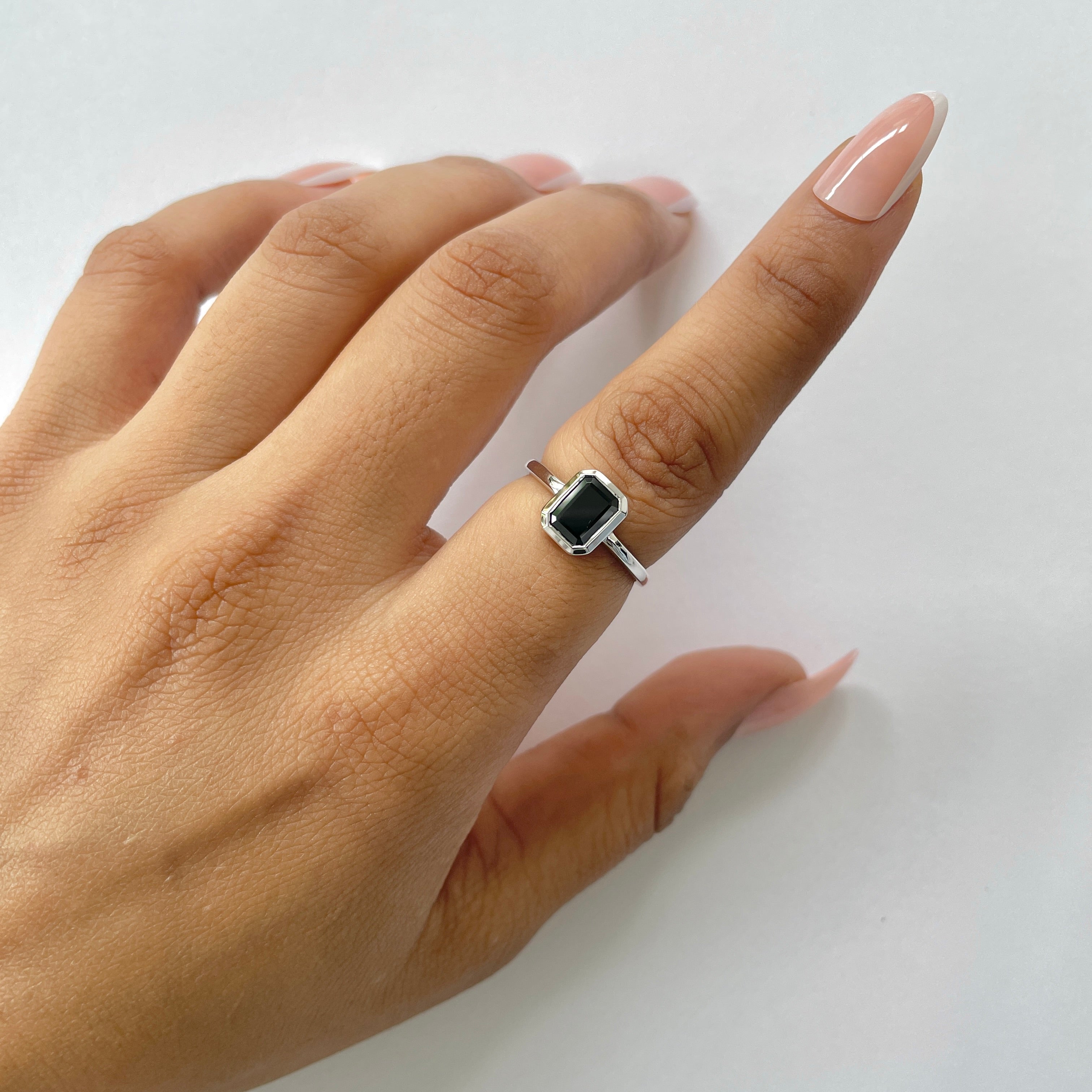 Black Tourmaline Ring-(BLS-RDR-2765.)