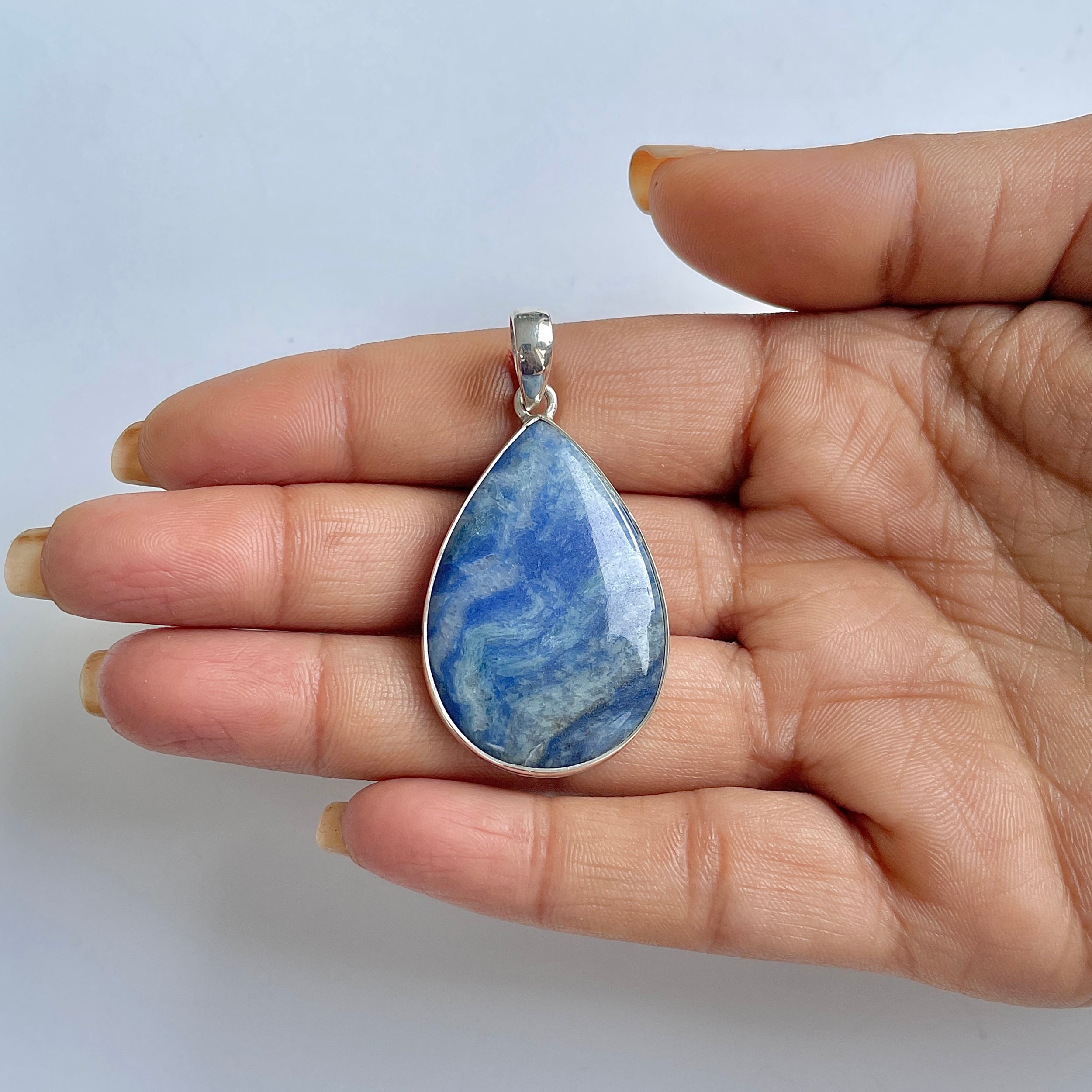 Blue Quartz Pendant-(BQZ-1-1)