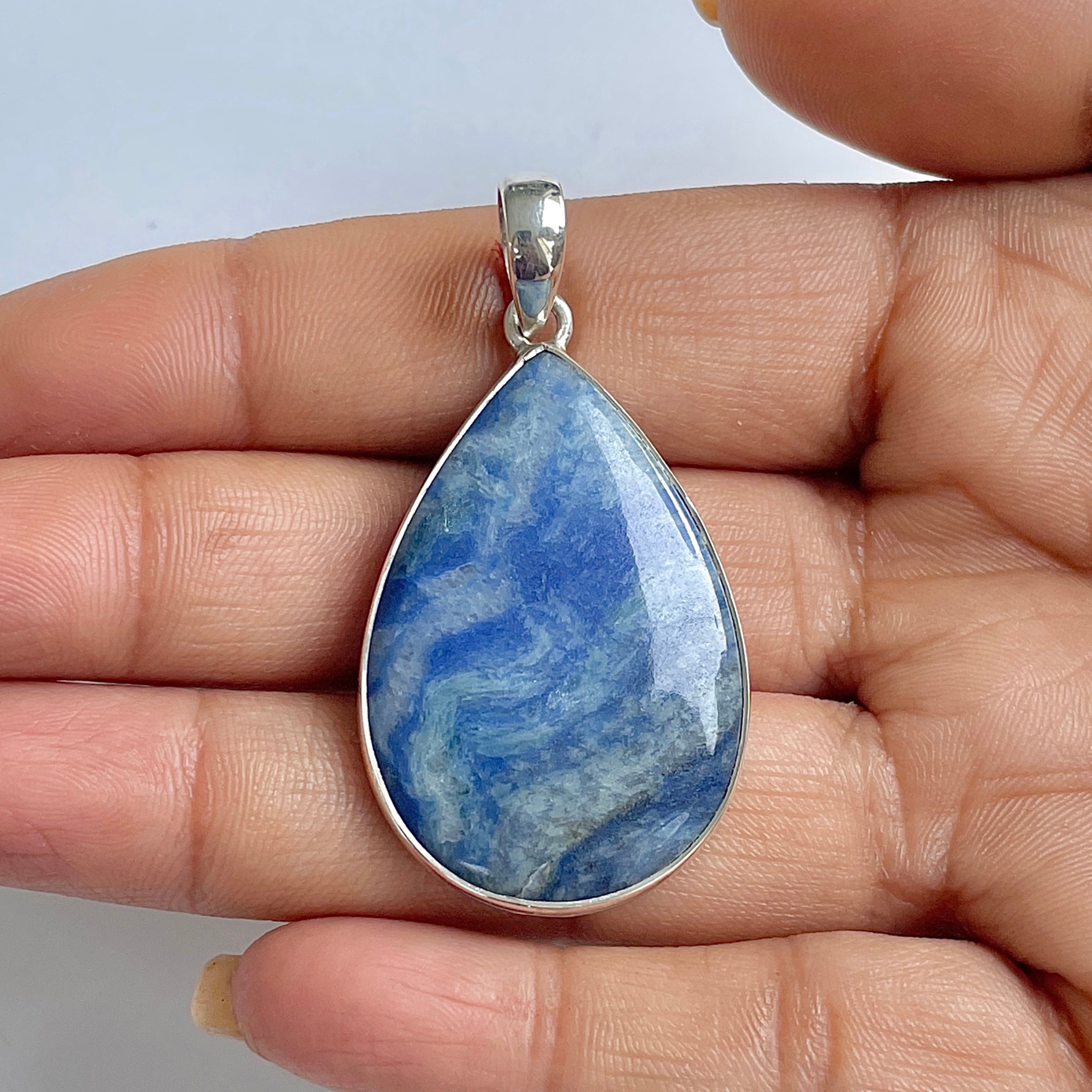 Blue Quartz Pendant-(BQZ-1-1)