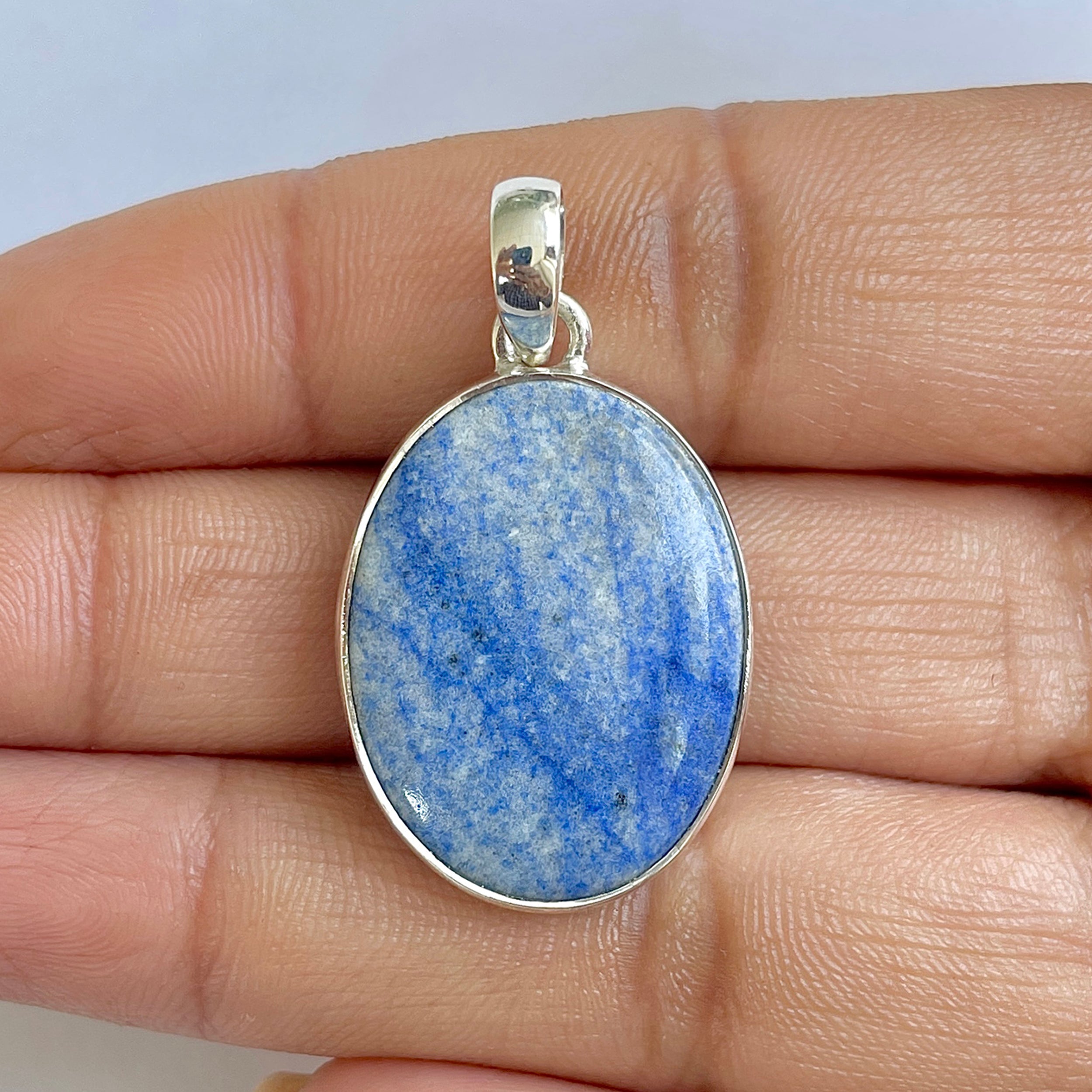 Blue Quartz Pendant-(BQZ-1-11)