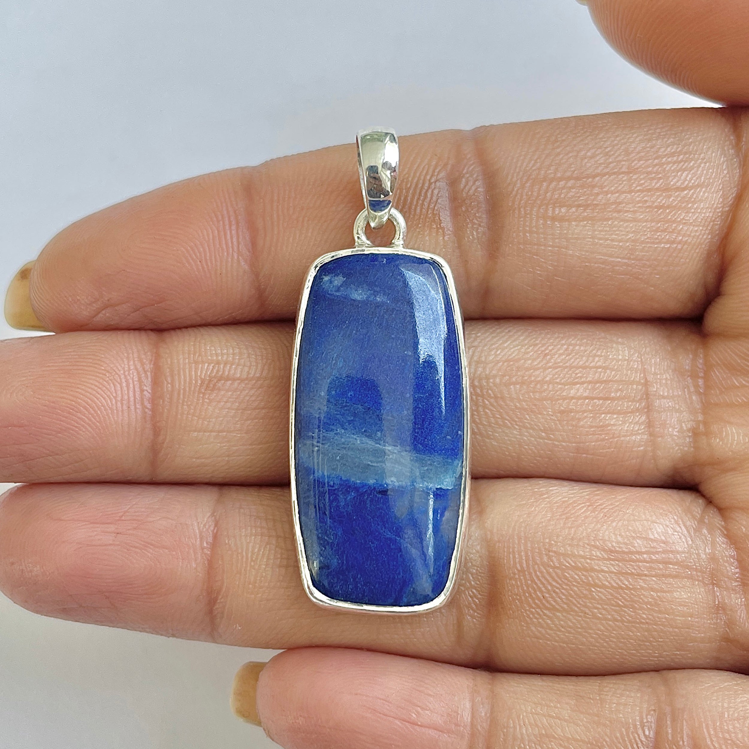Blue Quartz Pendant-(BQZ-1-12)
