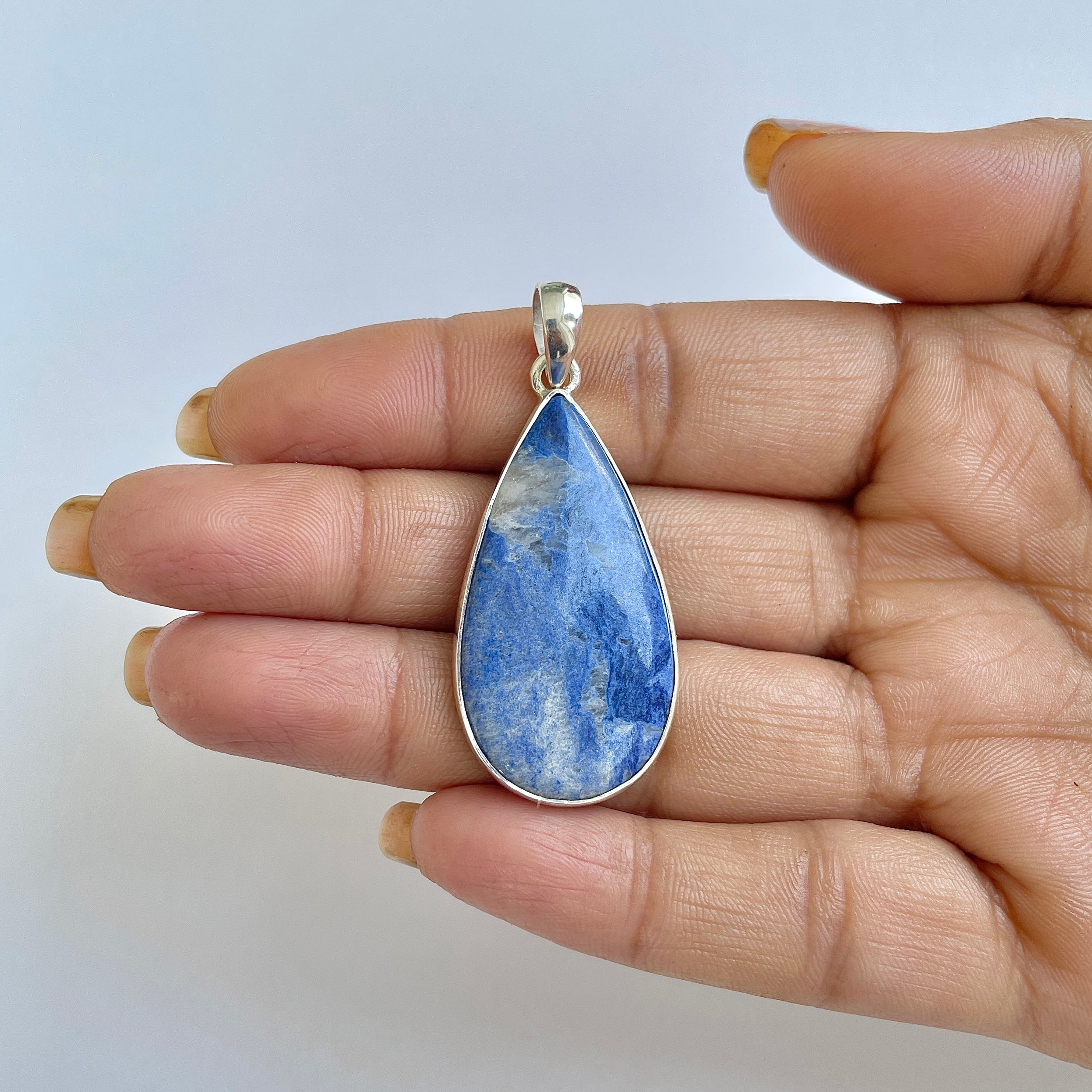 Blue Quartz Pendant-(BQZ-1-16)