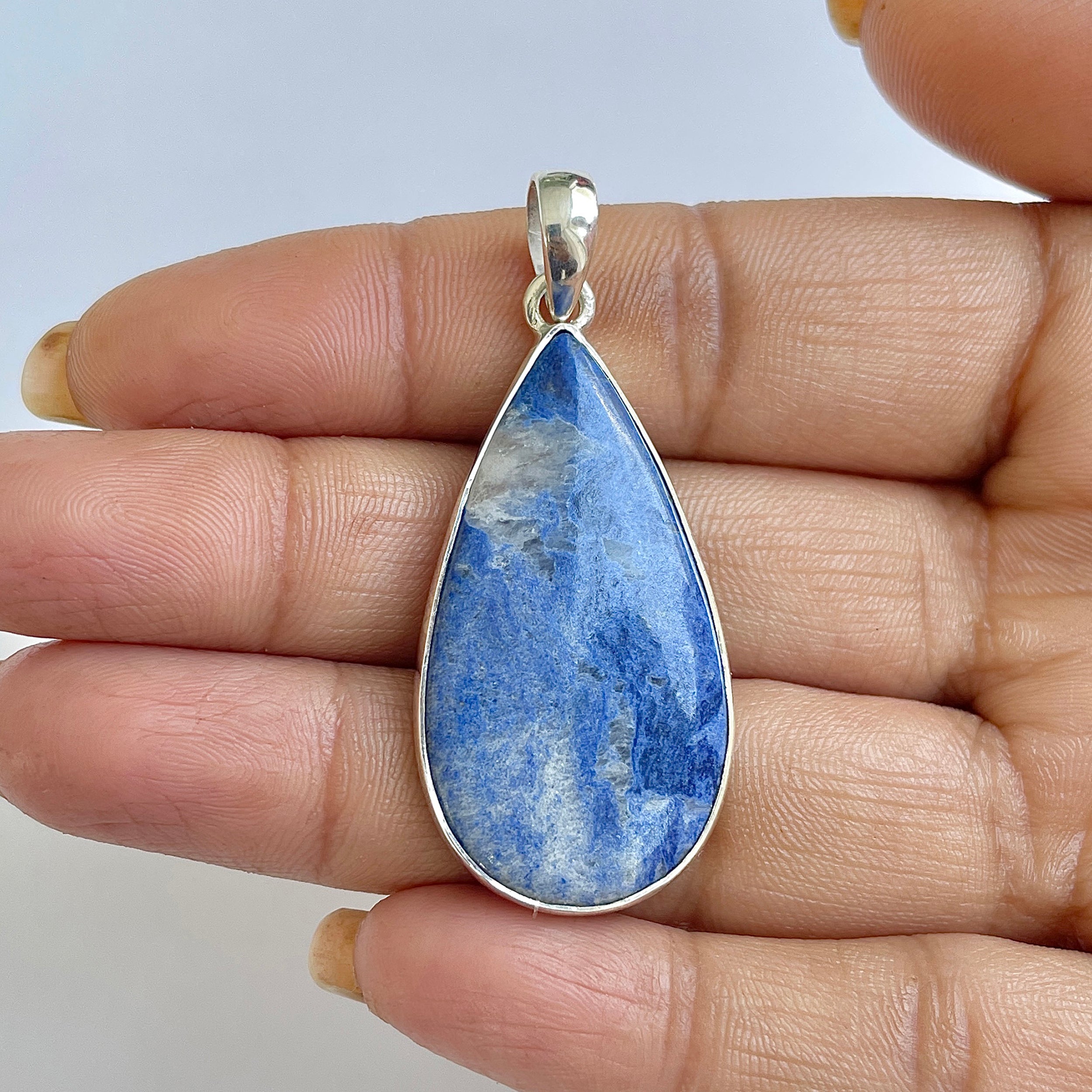Blue Quartz Pendant-(BQZ-1-16)