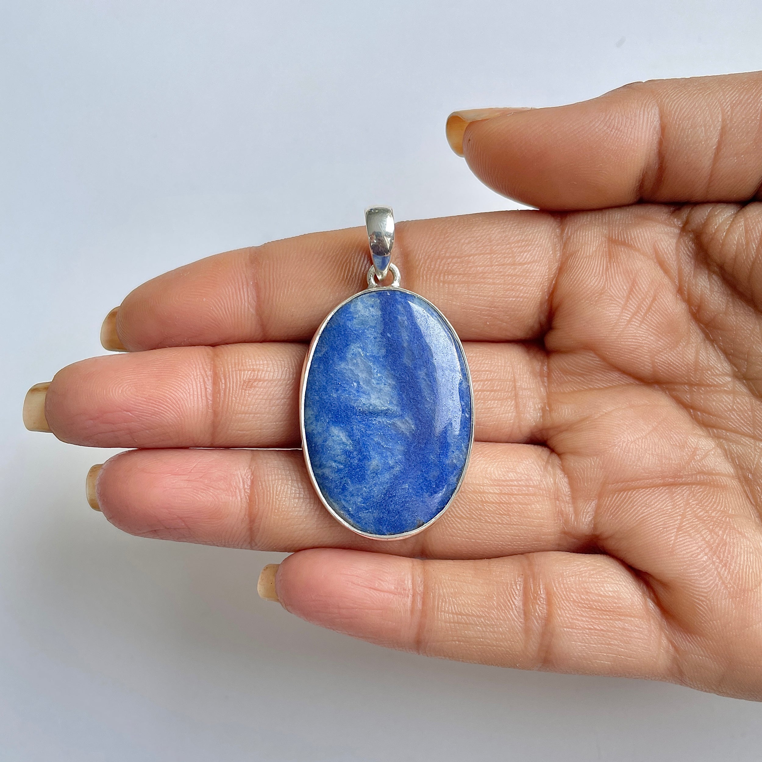 Blue Quartz Pendant-(BQZ-1-19)