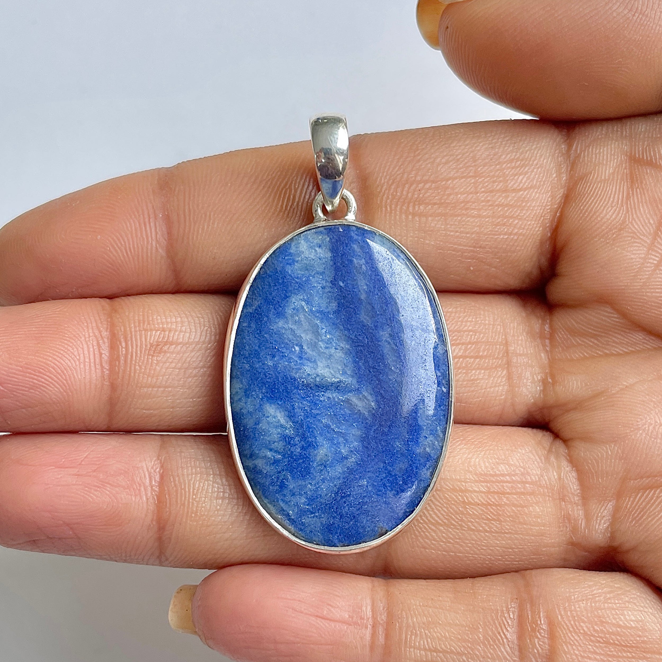 Blue Quartz Pendant-(BQZ-1-19)
