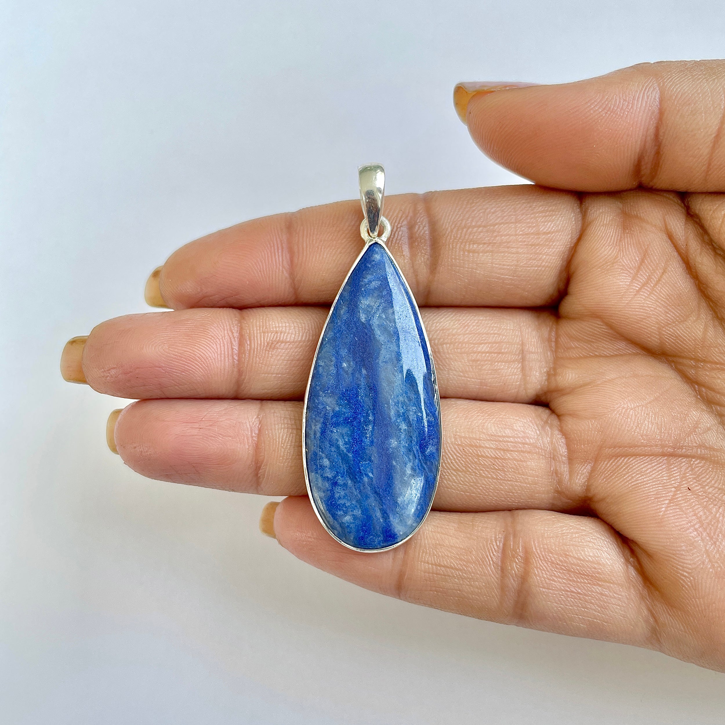 Blue Quartz Pendant-(BQZ-1-21)