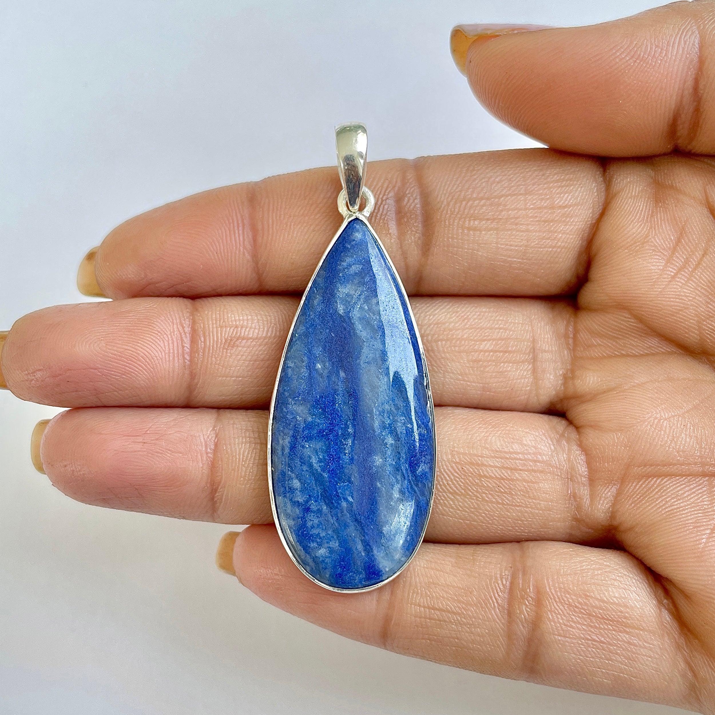 Blue Quartz Pendant-(BQZ-1-21)