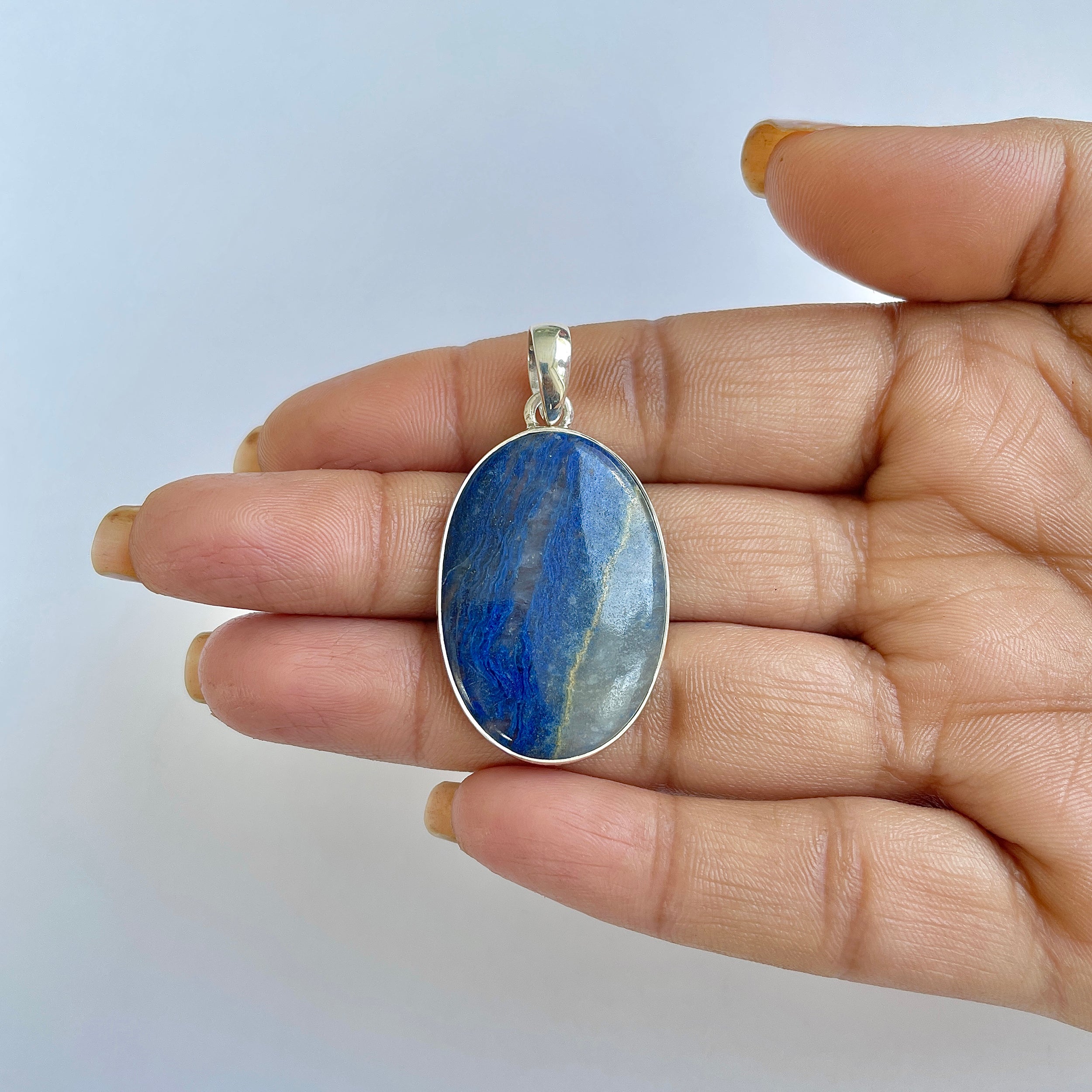 Blue Quartz Pendant-(BQZ-1-6)