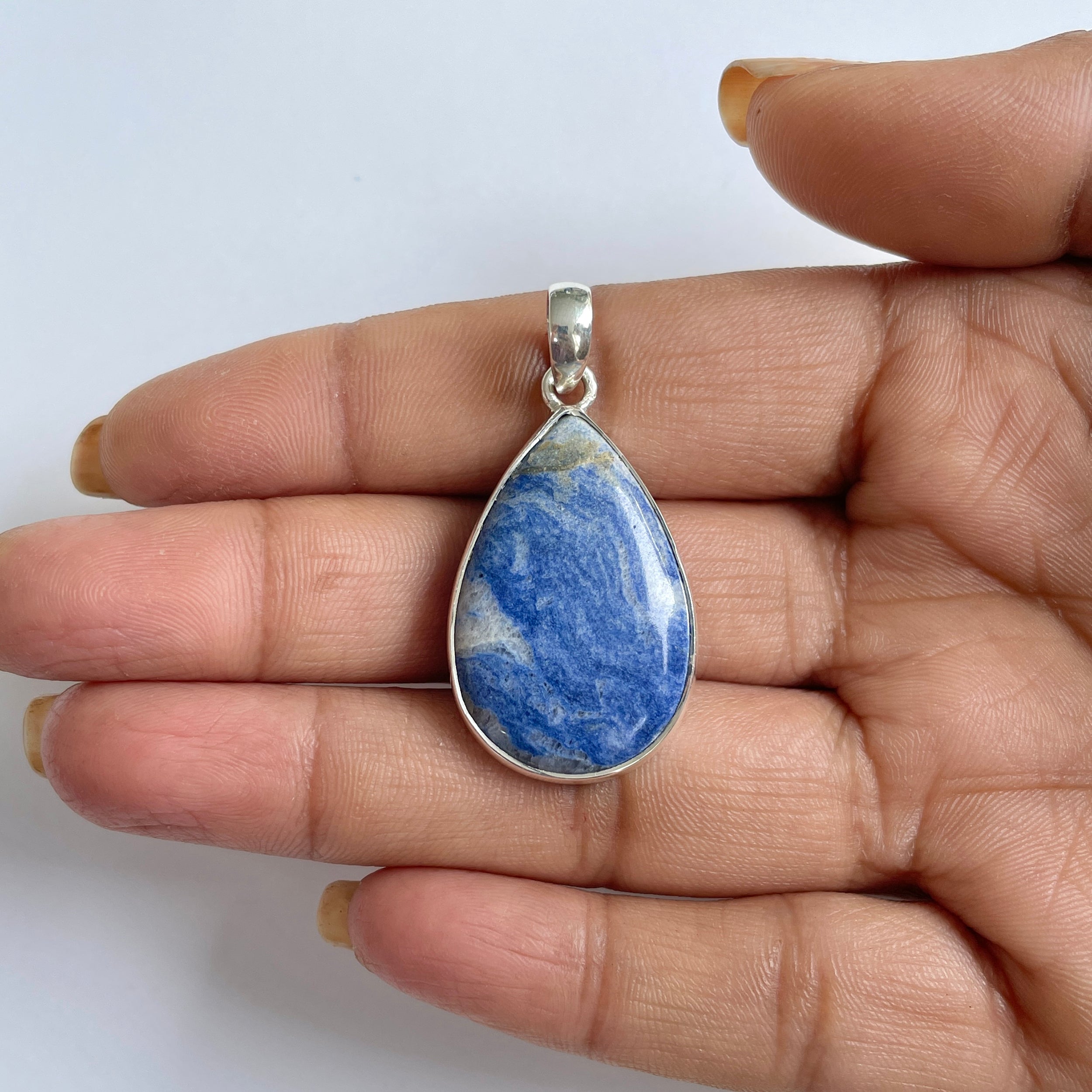 Blue Quartz Pendant-(BQZ-1-8)