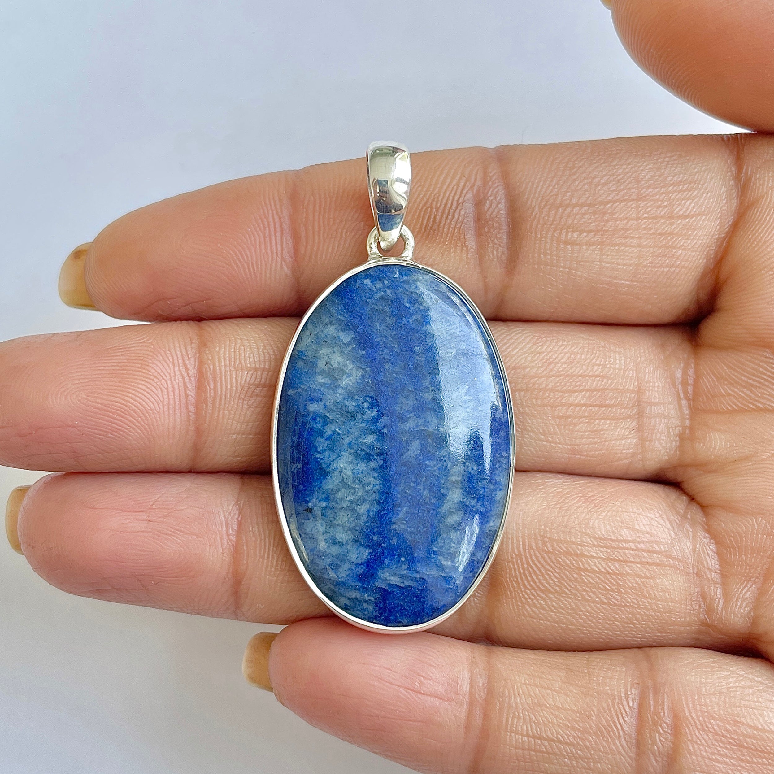 Blue Quartz Pendant-(BQZ-1-9)