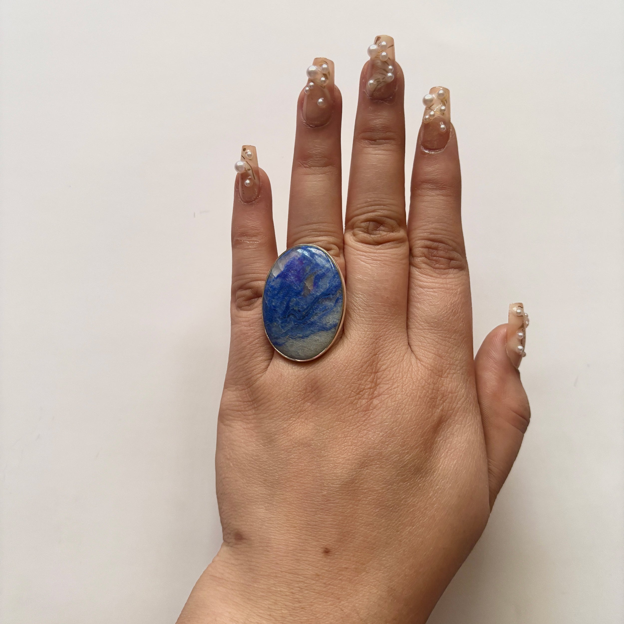 Blue Quartz Ring-(BQZ-2-11)