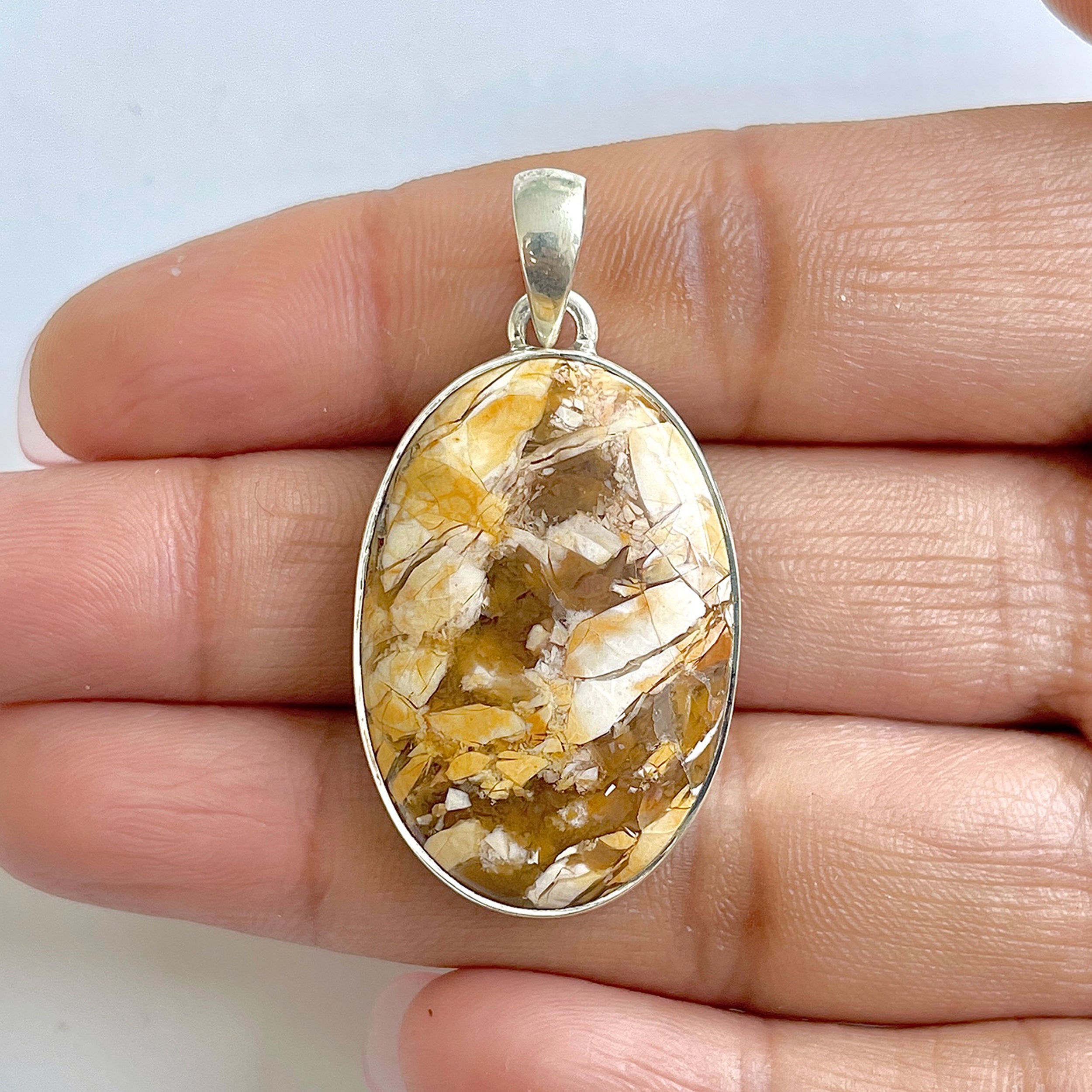 Brecciated Mookaite Pendant-(BRM-1-17)