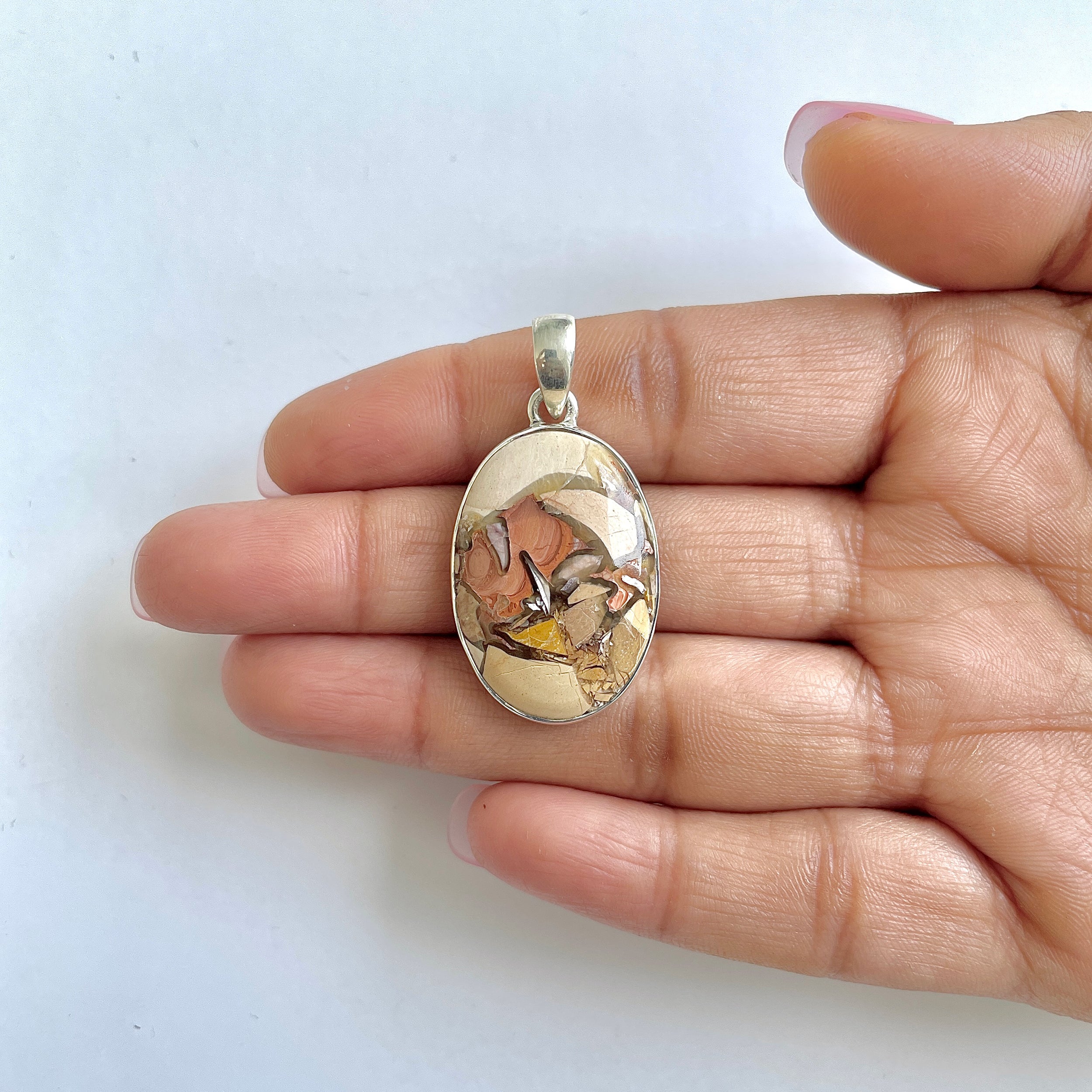 Brecciated Mookaite Pendant-(BRM-1-31)