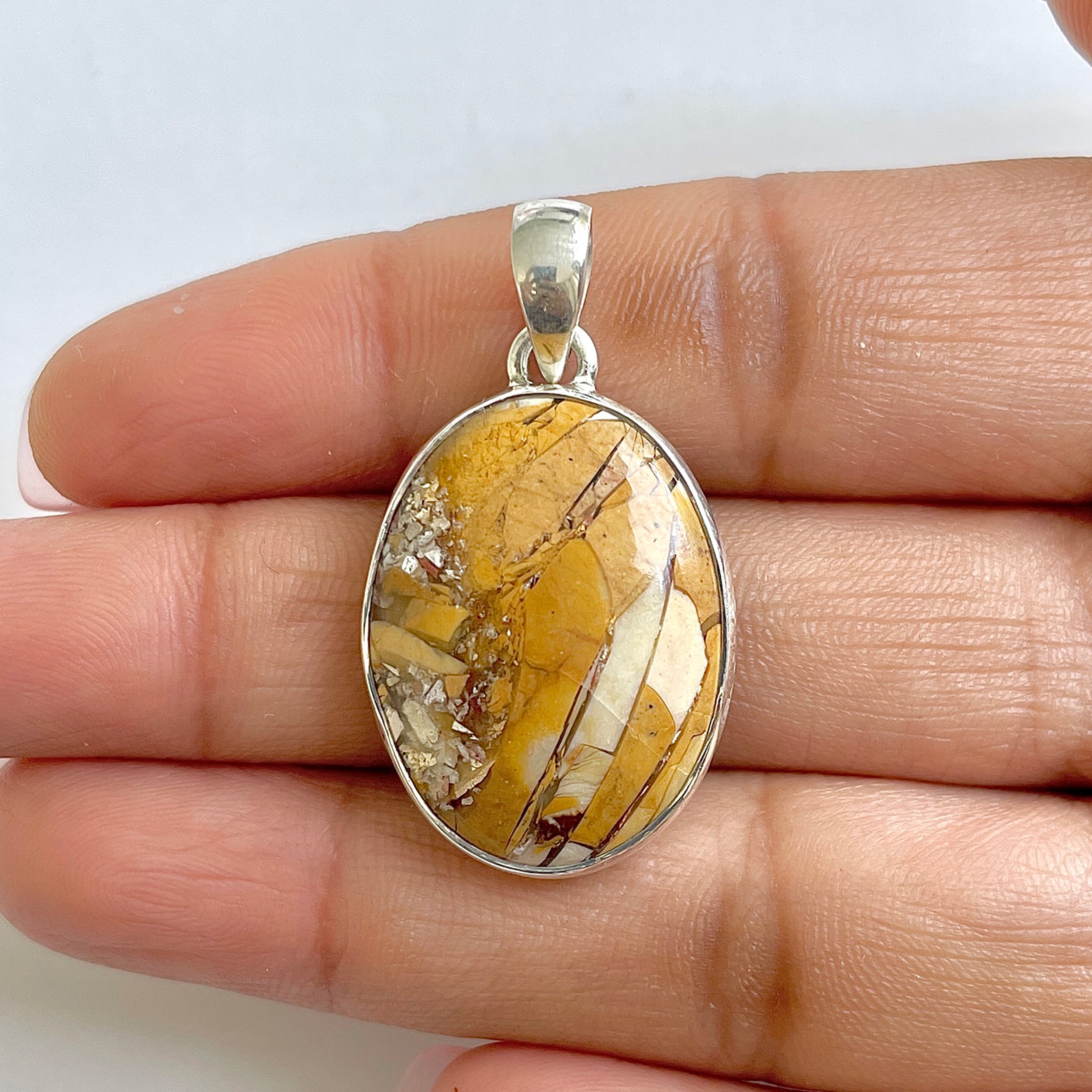 Brecciated Mookaite Pendant-(BRM-1-36)