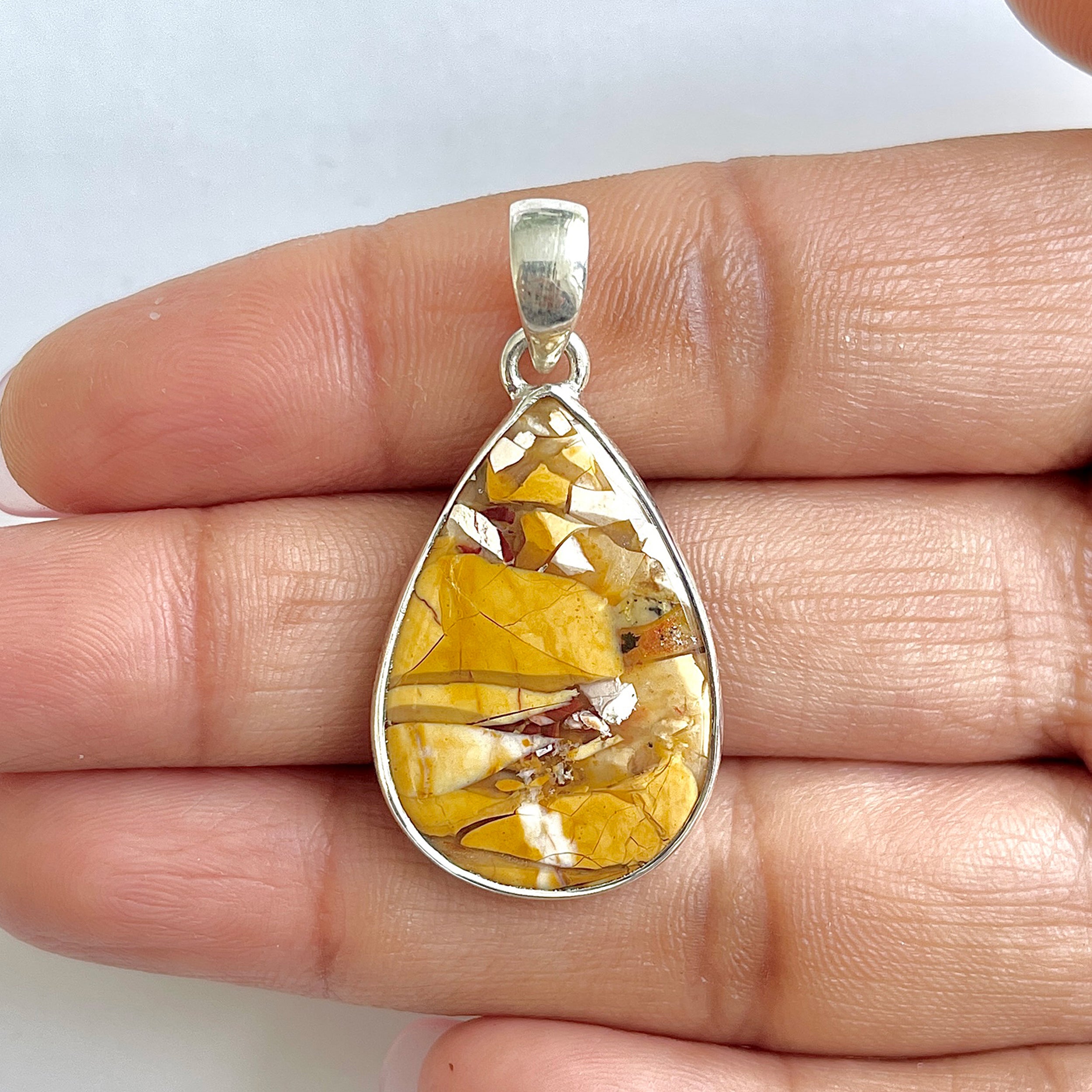 Brecciated Mookaite Pendant-(BRM-1-37)