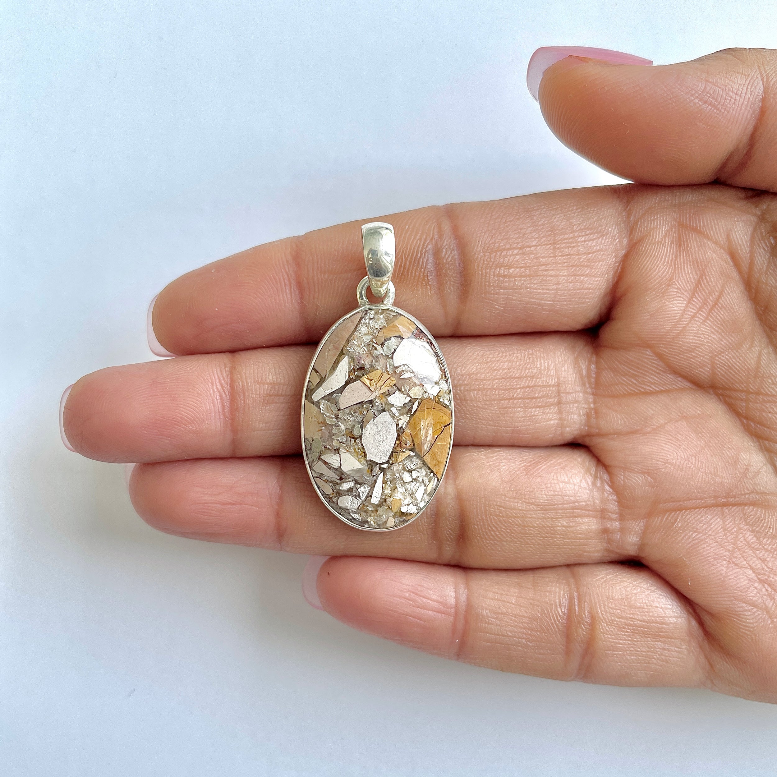 Brecciated Mookaite Pendant-(BRM-1-40)