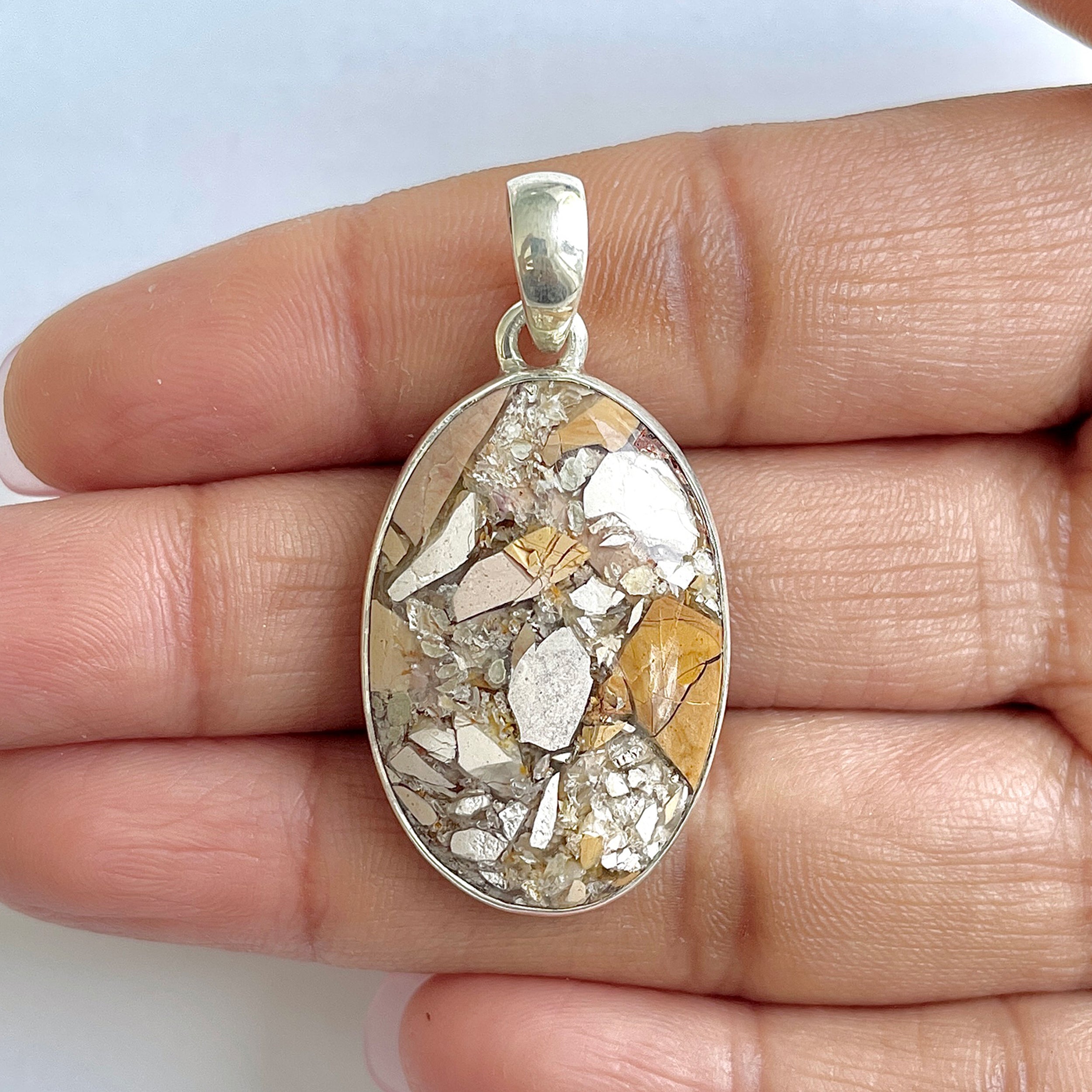 Brecciated Mookaite Pendant-(BRM-1-40)