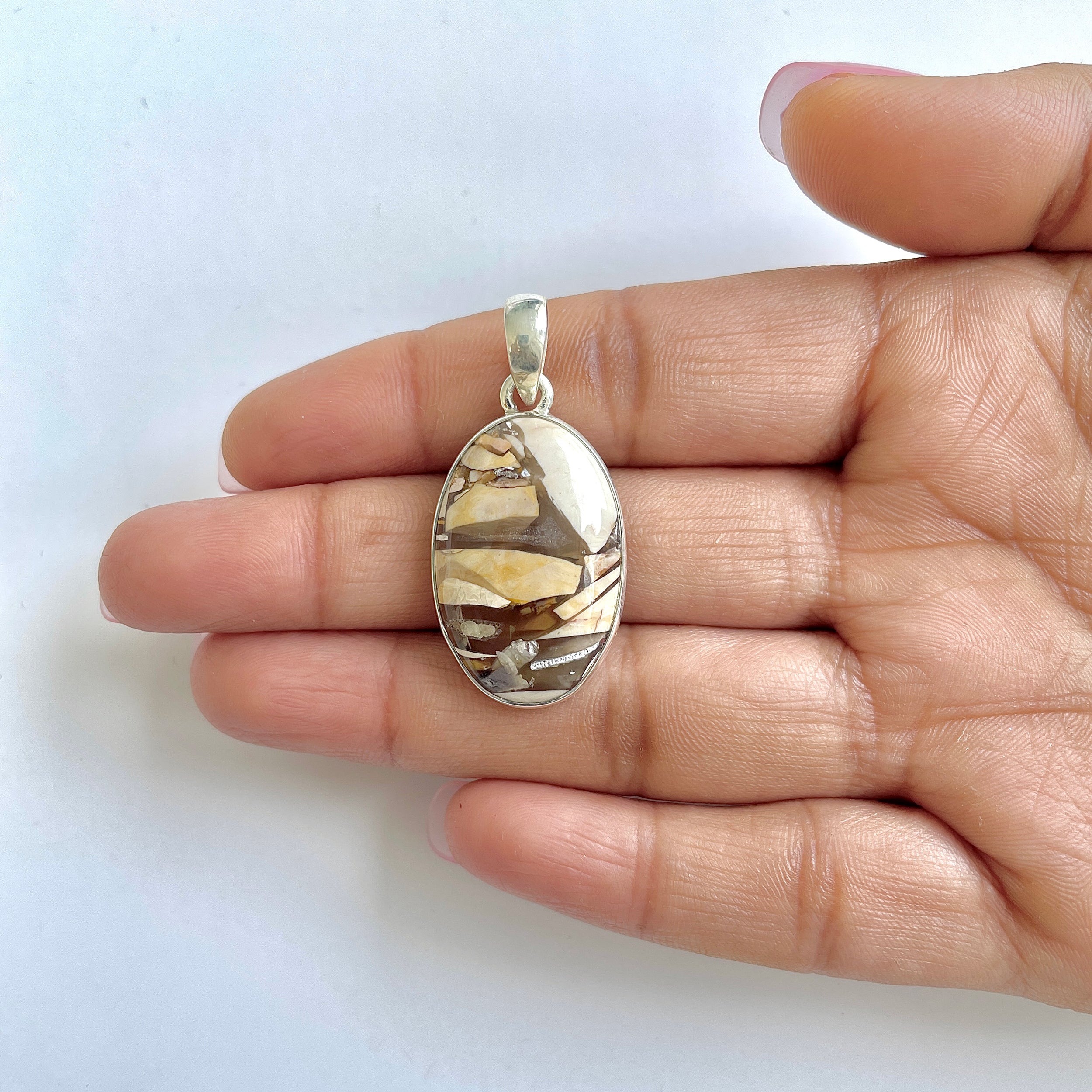 Brecciated Mookaite Pendant-(BRM-1-48)