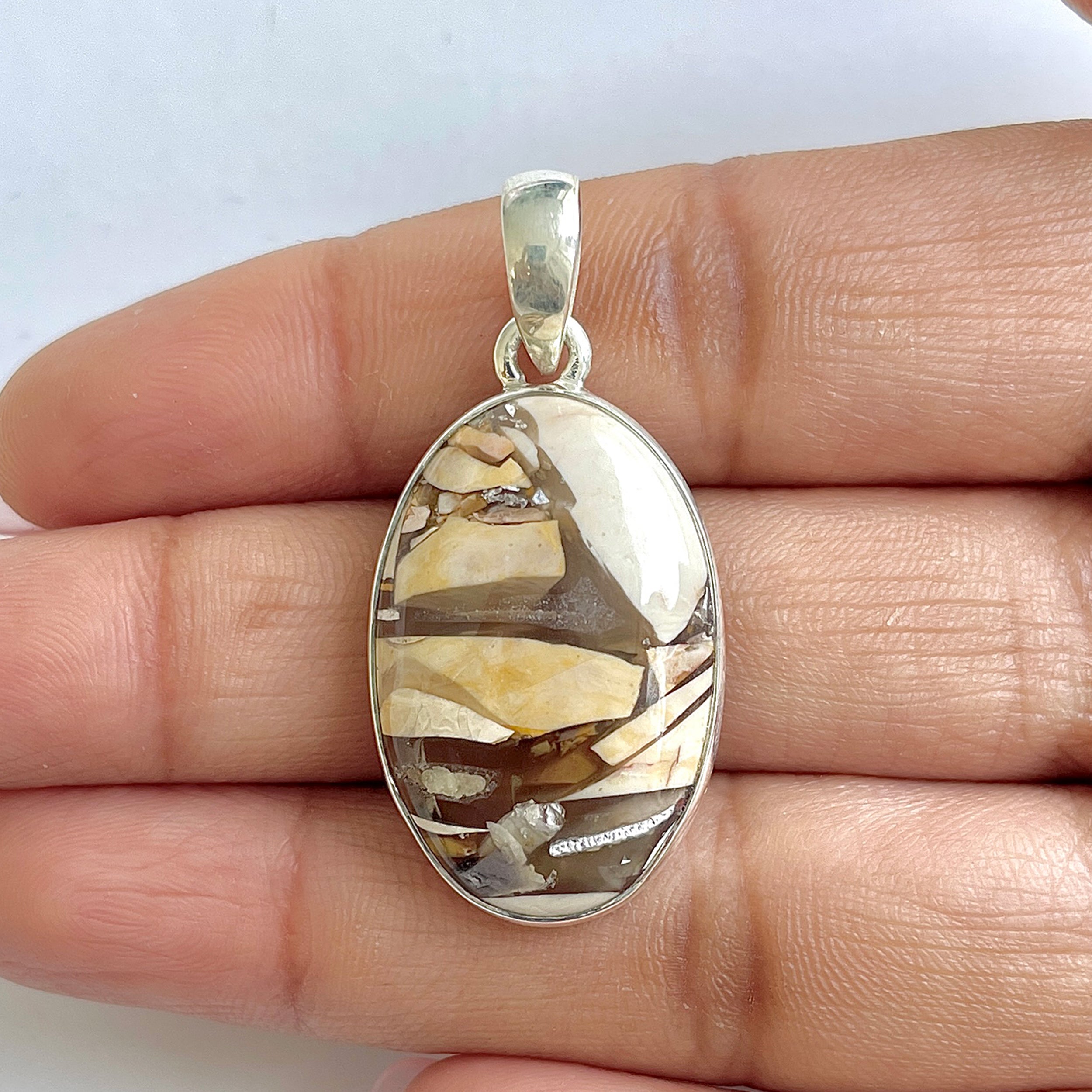 Brecciated Mookaite Pendant-(BRM-1-48)